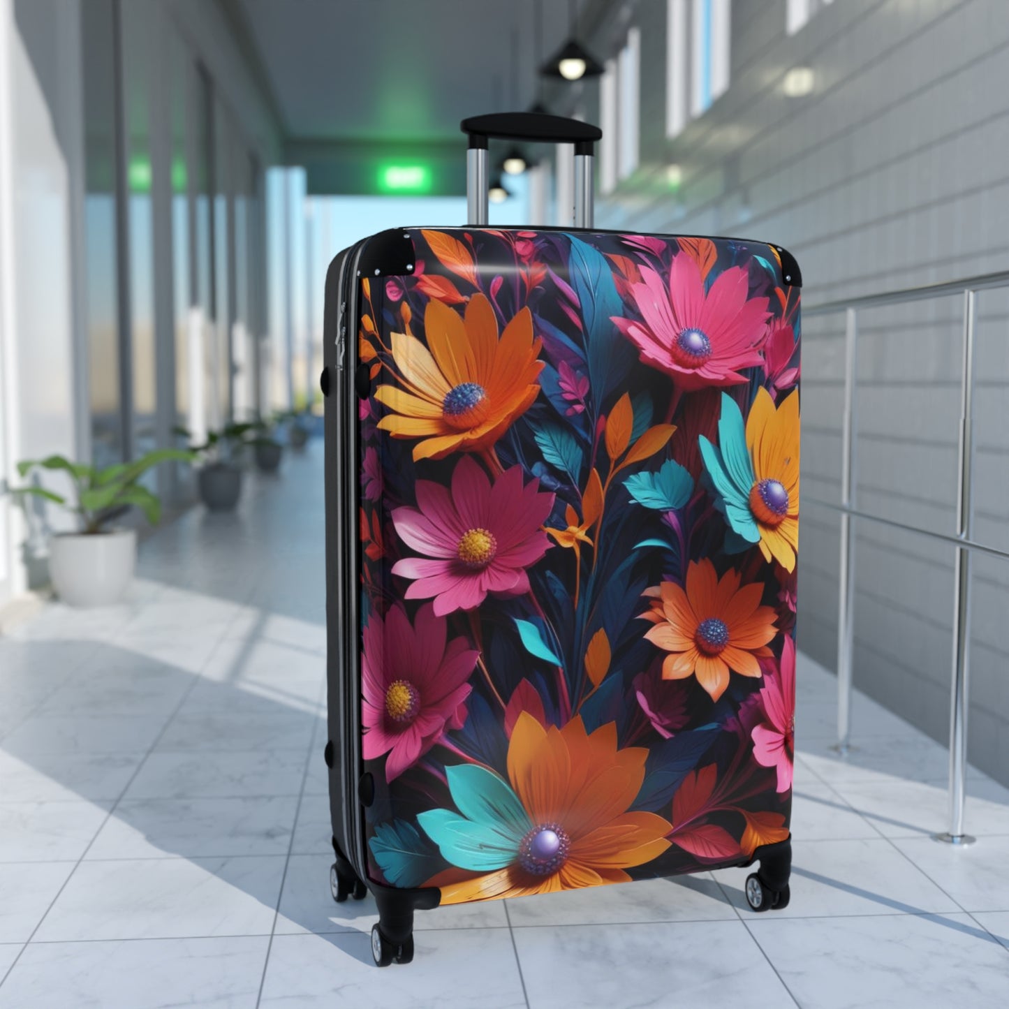 Nature Flowers Floral Colorful Art Carry-On Suitcase - Stylish Luggage for Travelers
