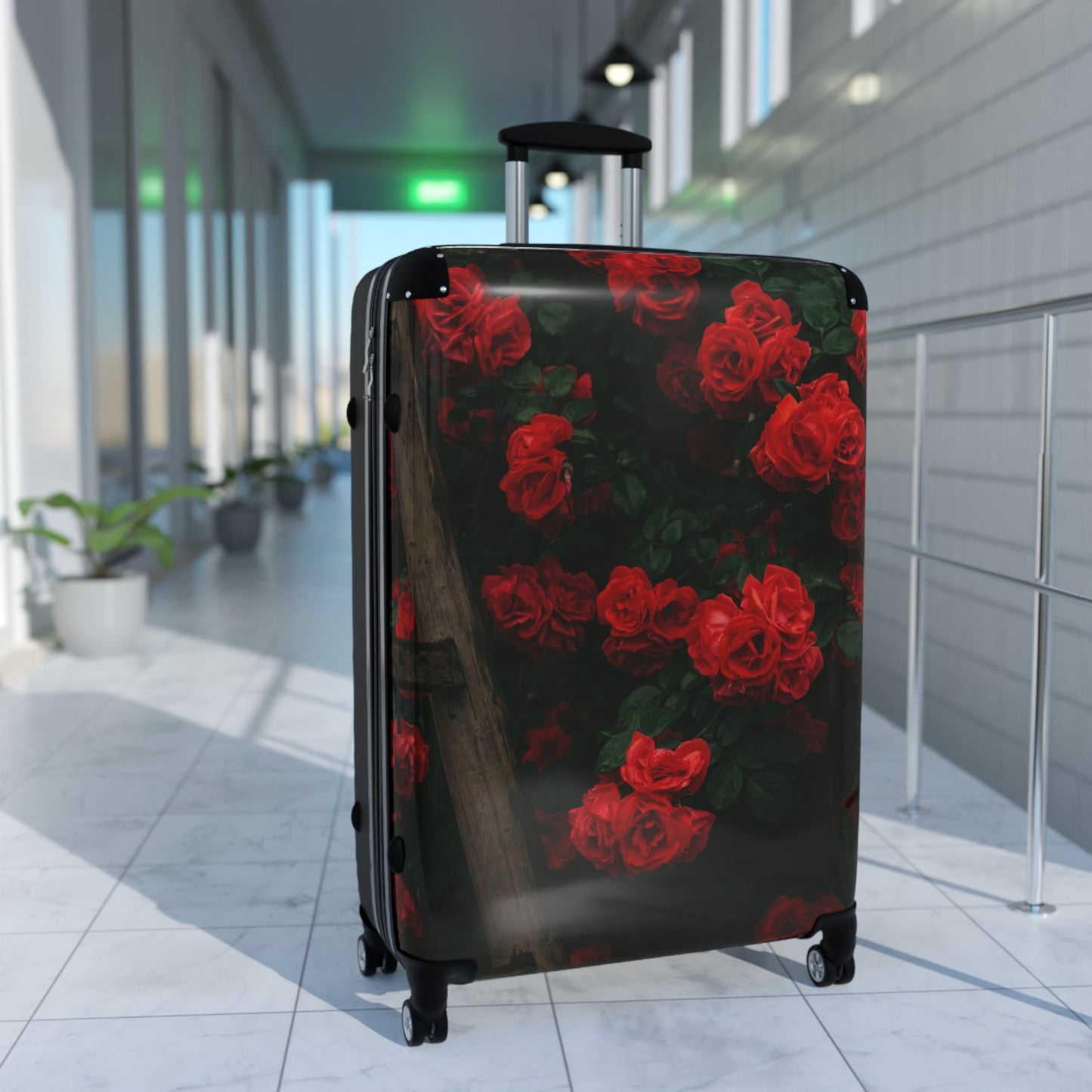 Nature Flowers Floral Rose Bush Art Carry-On Suitcase - Stylish Luggage for Travelers