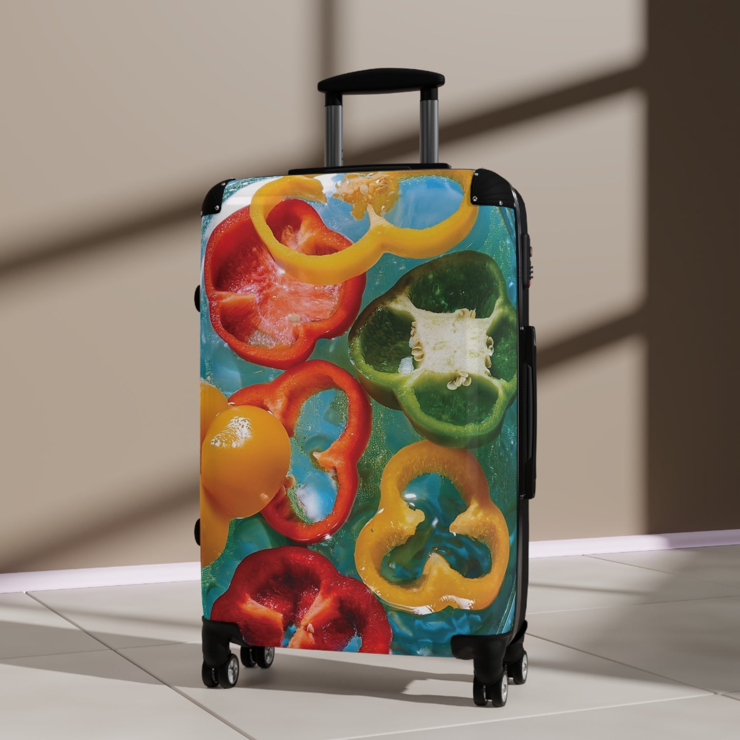 Nature Summer Bell Peppers Slices Carry-On Suitcase - Stylish Luggage for Travelers