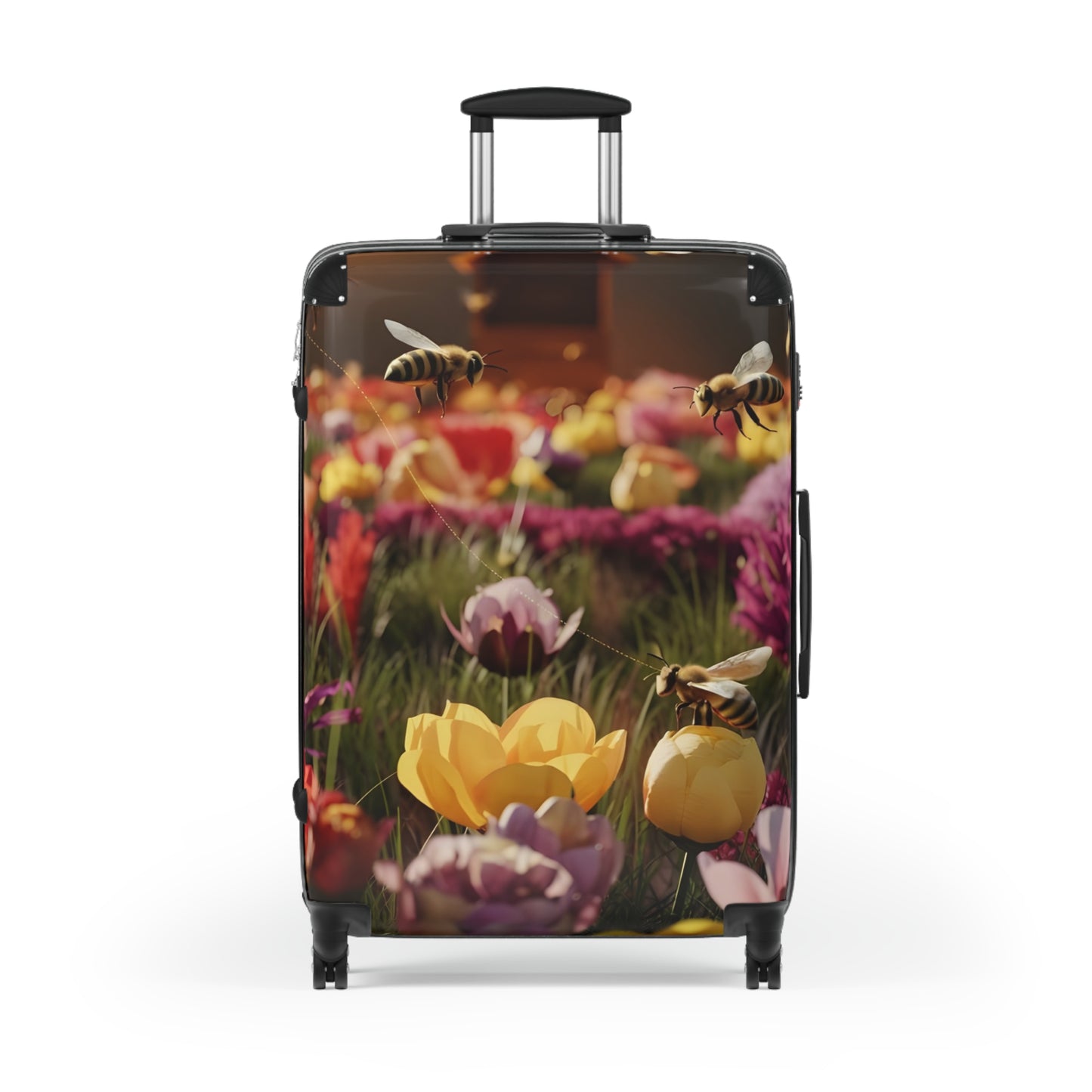 Nature Flowers Floral Vibrant Garden Art Carry-On Suitcase - Stylish Luggage for Travelers