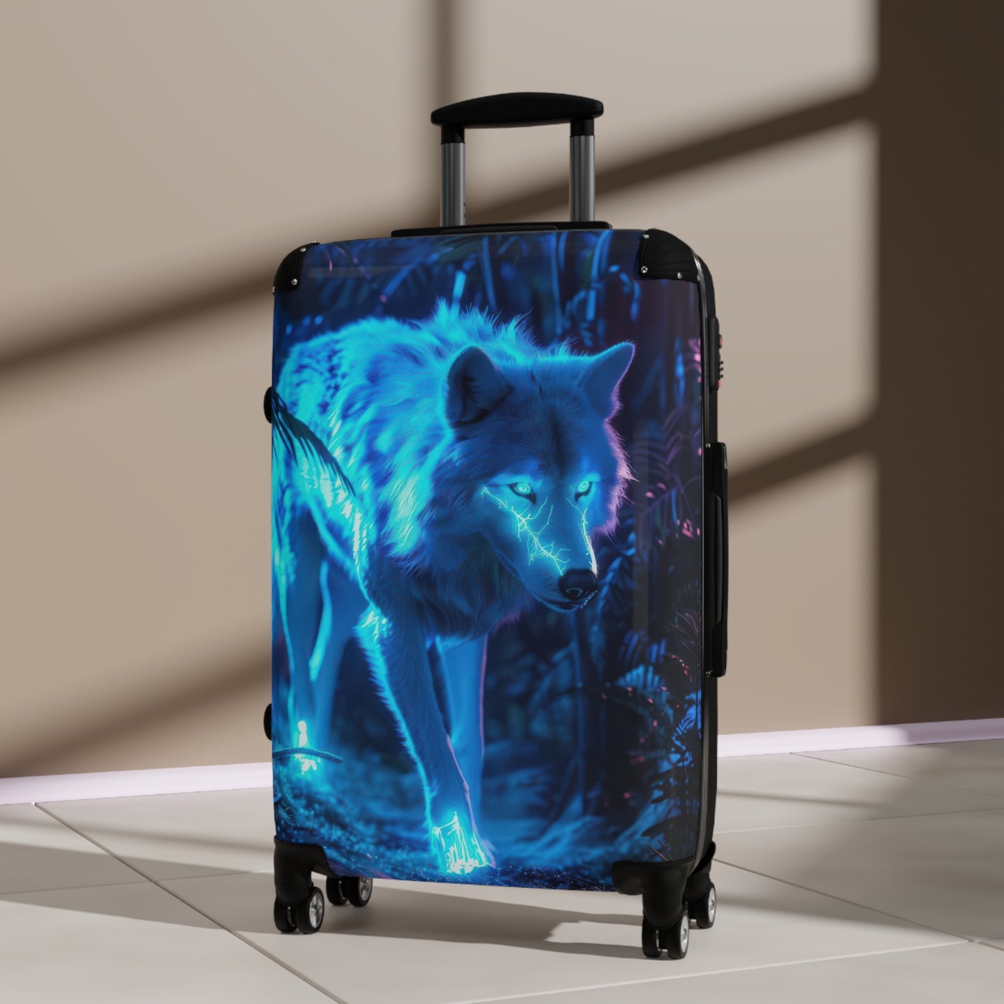 Animals Wolf Glowing Art Carry-On Suitcase - Stylish Luggage for Travelers
