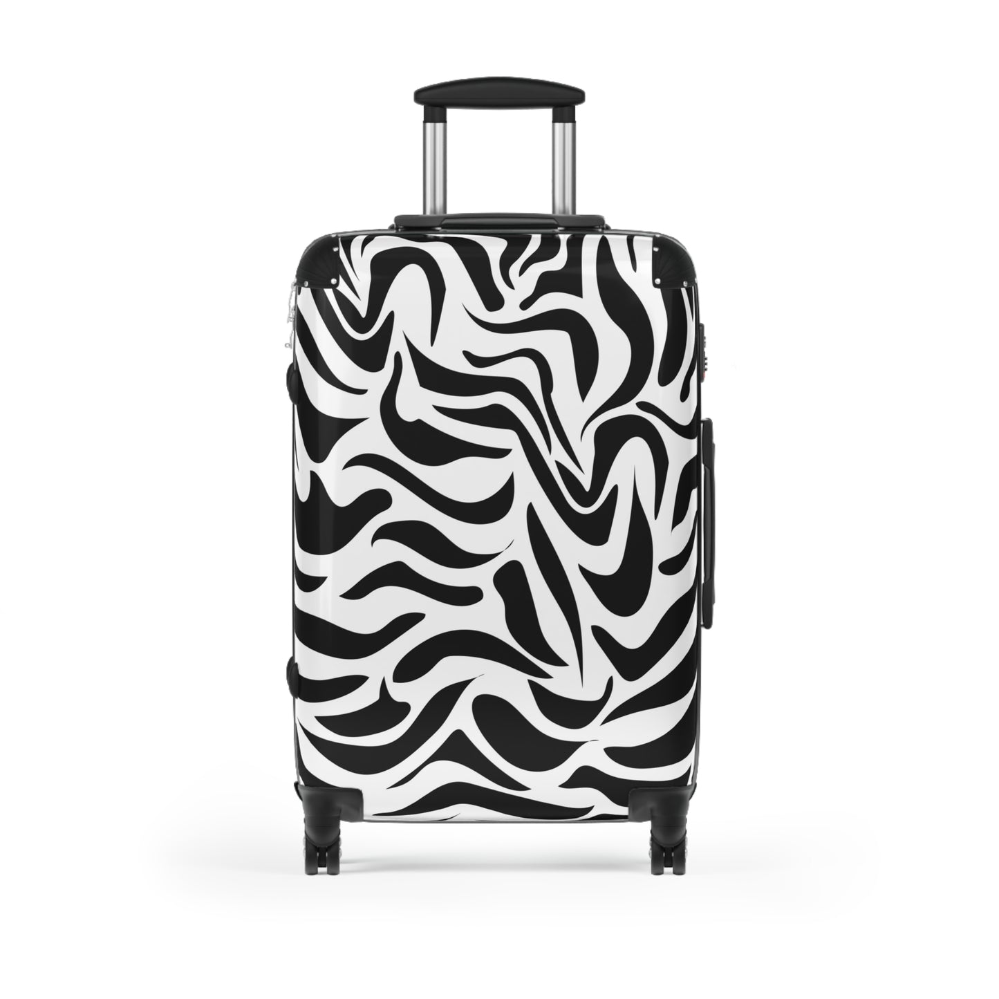 Abstract Black and White Zebra Art Carry-On Suitcase - Stylish Luggage for Travelers