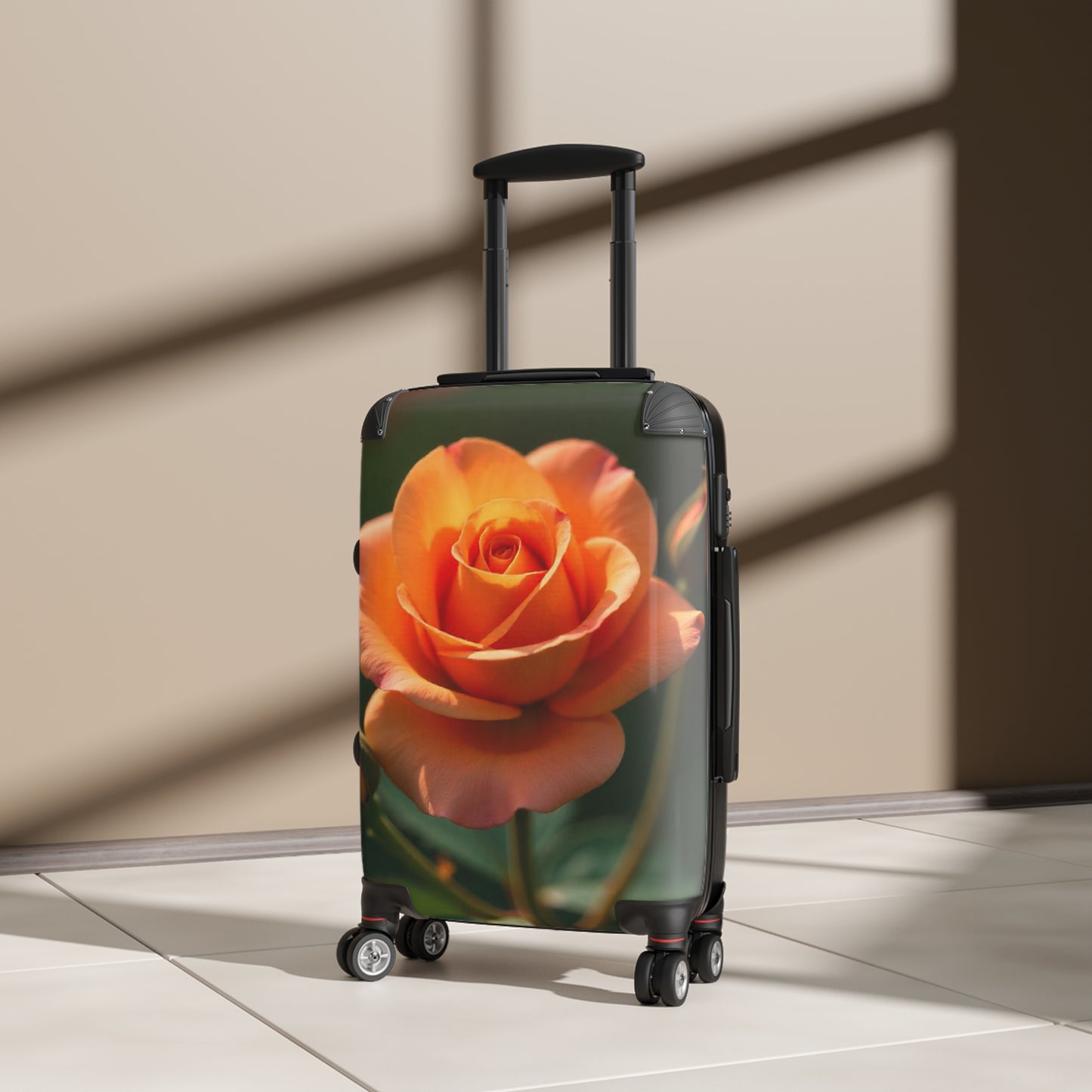 Nature Flowers Floral Pink Rose Art Carry-On Suitcase - Stylish Luggage for Travelers