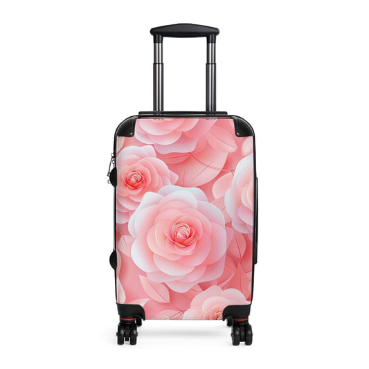 Nature Flowers Floral Pink Roses Art Carry-On Suitcase - Stylish Luggage for Travelers