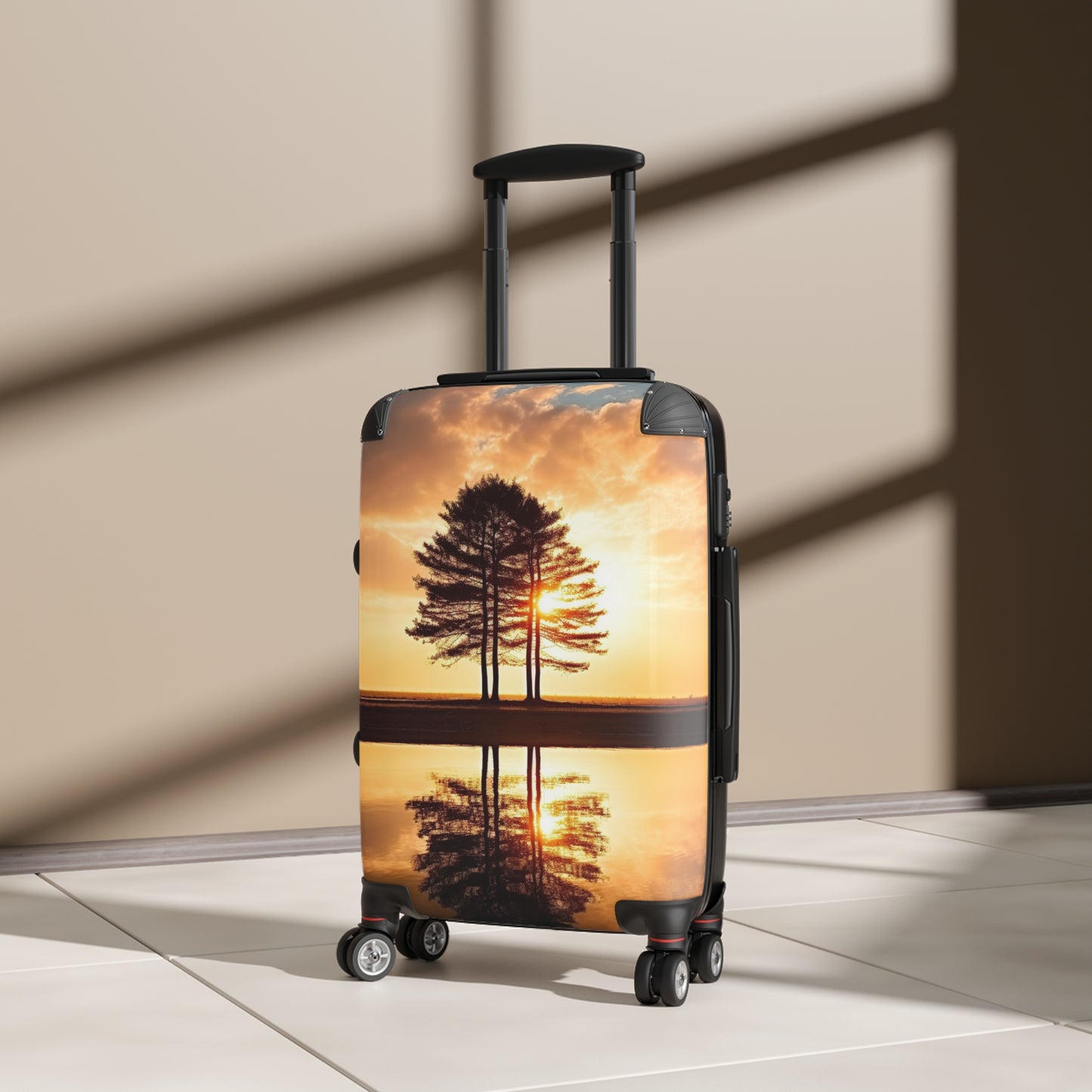 Nature Landscape Trees Reflected Art Carry-On Suitcase - Stylish Luggage for Travelers