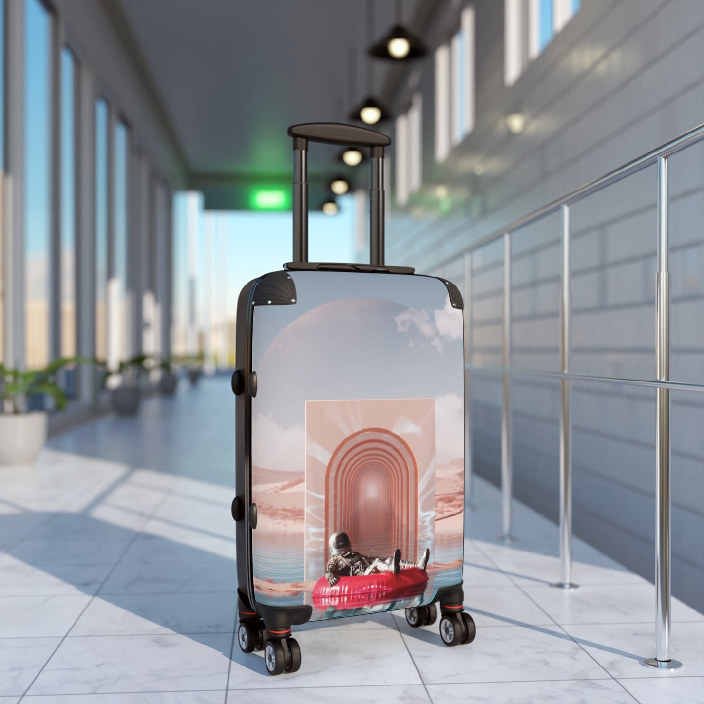 Art Cat Astronaut Vacation Carry-On Suitcase - Stylish Luggage for Travelers