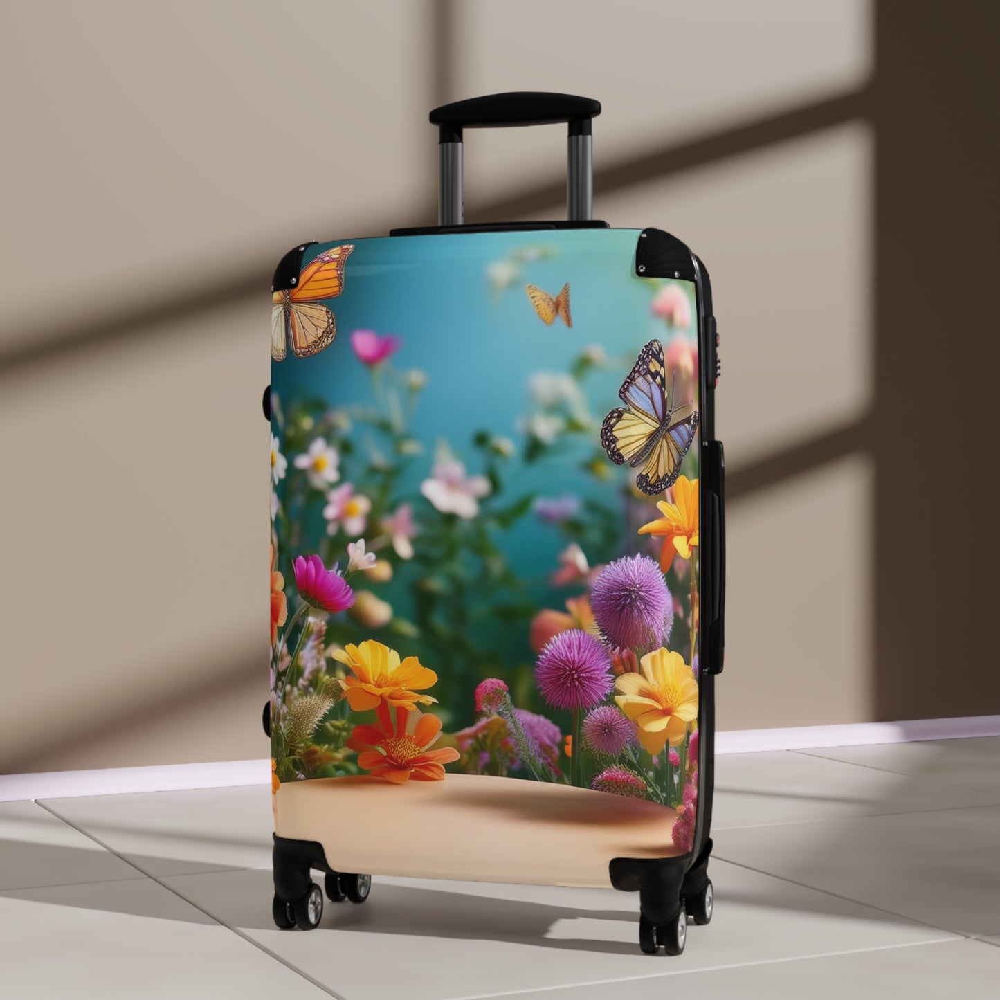 Nature Butterflies Floral Flowers Art Carry-On Suitcase - Stylish Luggage for Travelers