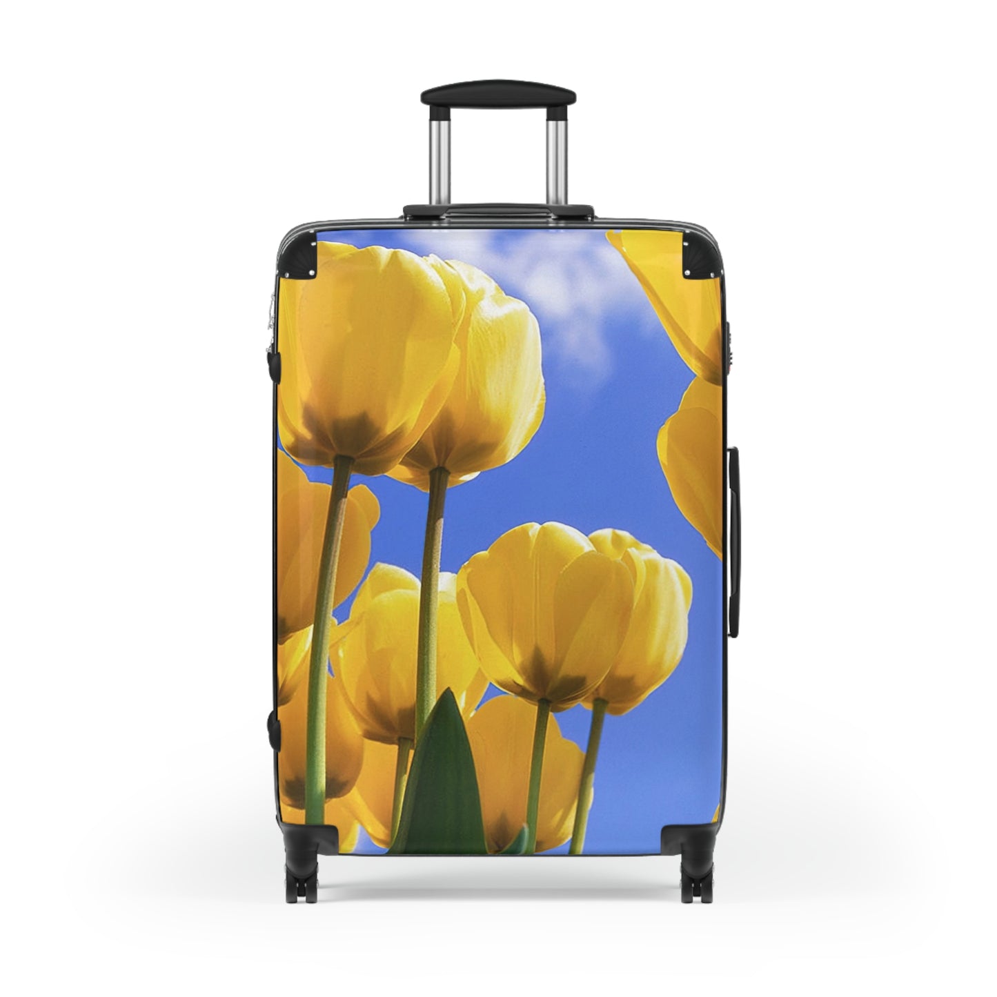 Nature Flowers Floral Yellow Tulips Art Carry-On Suitcase - Stylish Luggage for Travelers