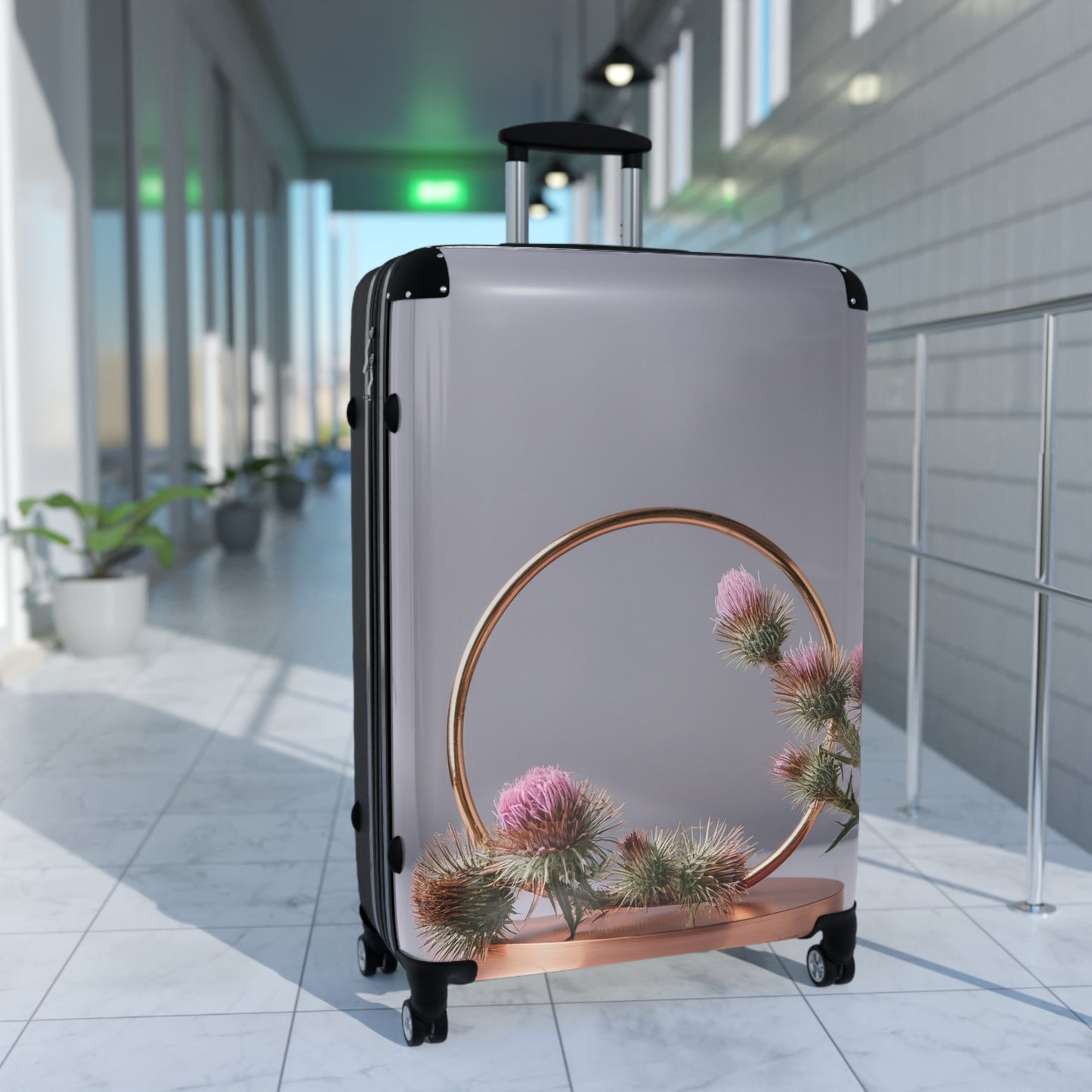 Nature Flowers Floral Pink Cooper Carry-On Suitcase - Stylish Luggage for Travelers