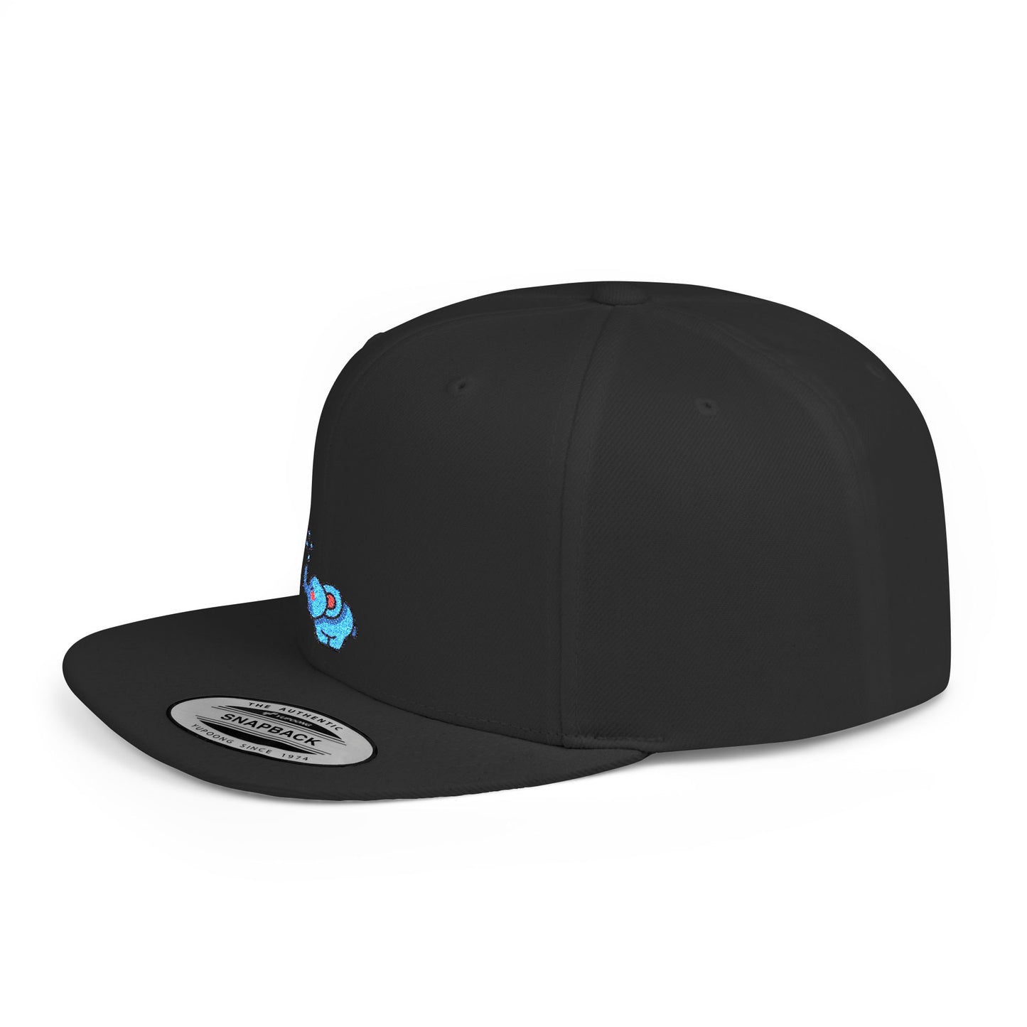 Icons Embroidered Elephant Water Splash Print Flat Bill Snapback – Lightweight, Custom Fit, Premium Quality