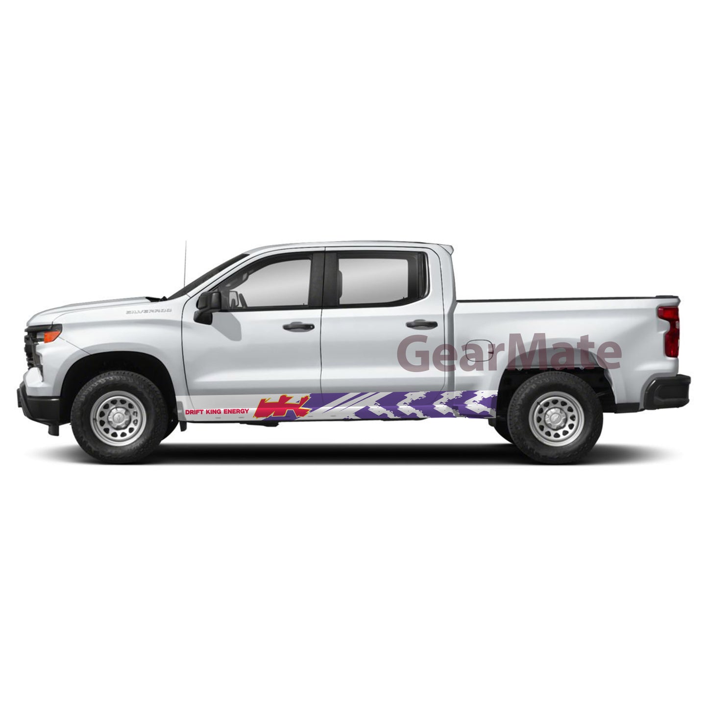 Drift King Energy Rocker Panel Graphic Decal Kit (Left & Right Sides) - High Quality Vinyl for Trucks & SUVs