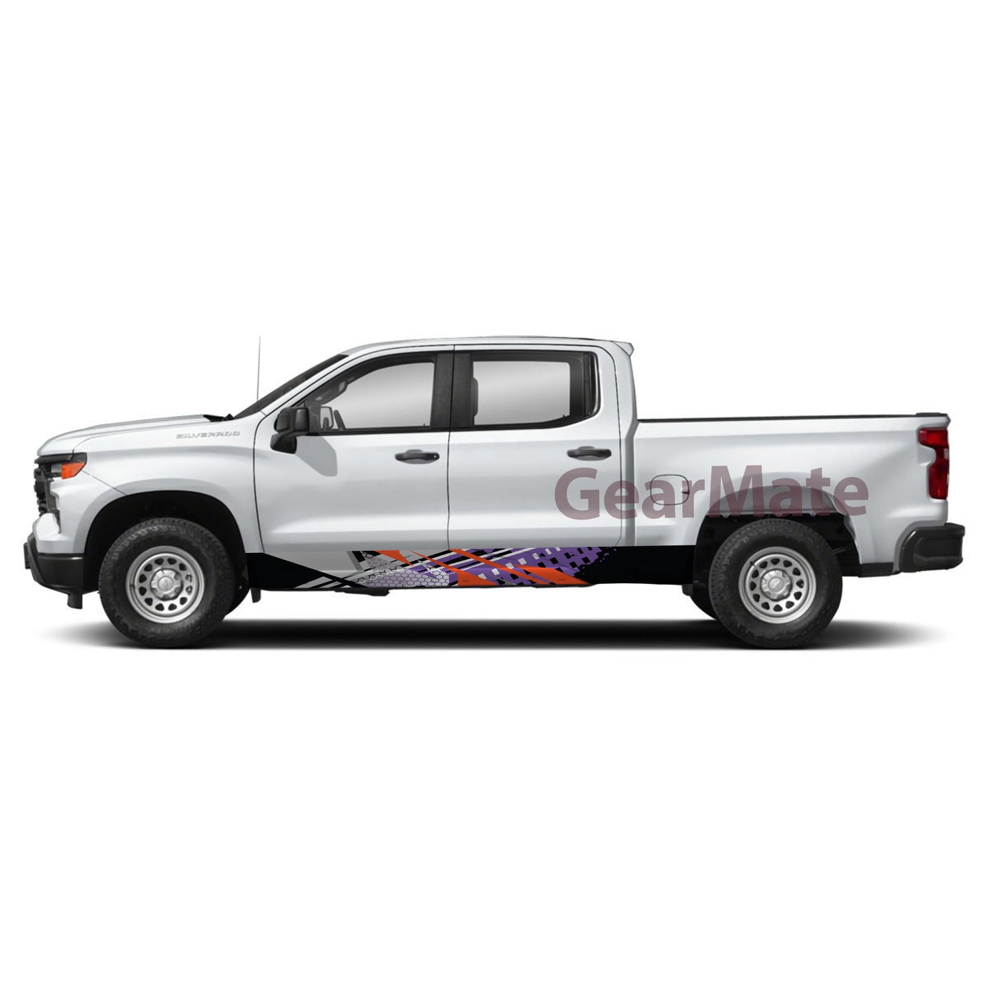 Racing Purple O Rocker Panel Graphic Decal Kit (Left & Right Sides) - High Quality Vinyl for Trucks & SUVs