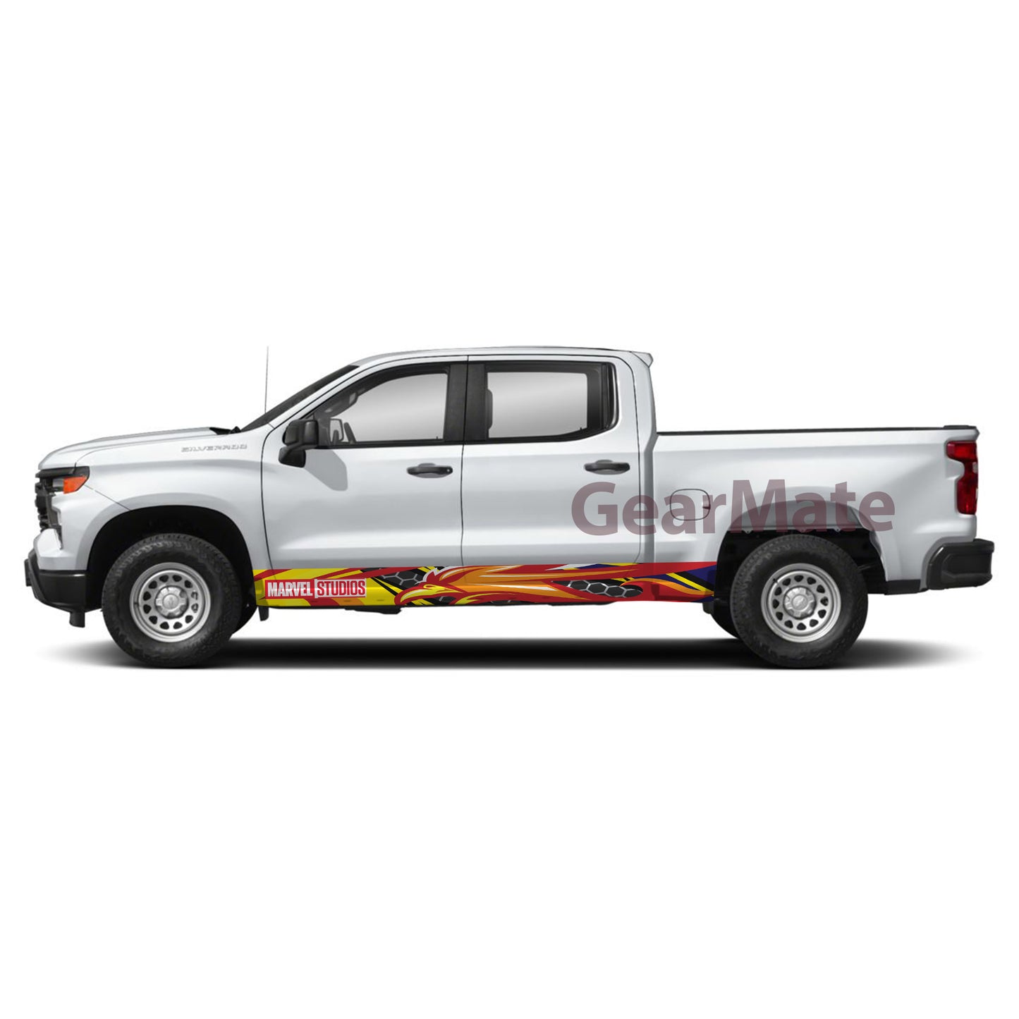 Racing Phoenix Marvel Rocker Panel Graphic Decal Kit (Left & Right Sides) - High Quality Vinyl for Trucks & SUVs