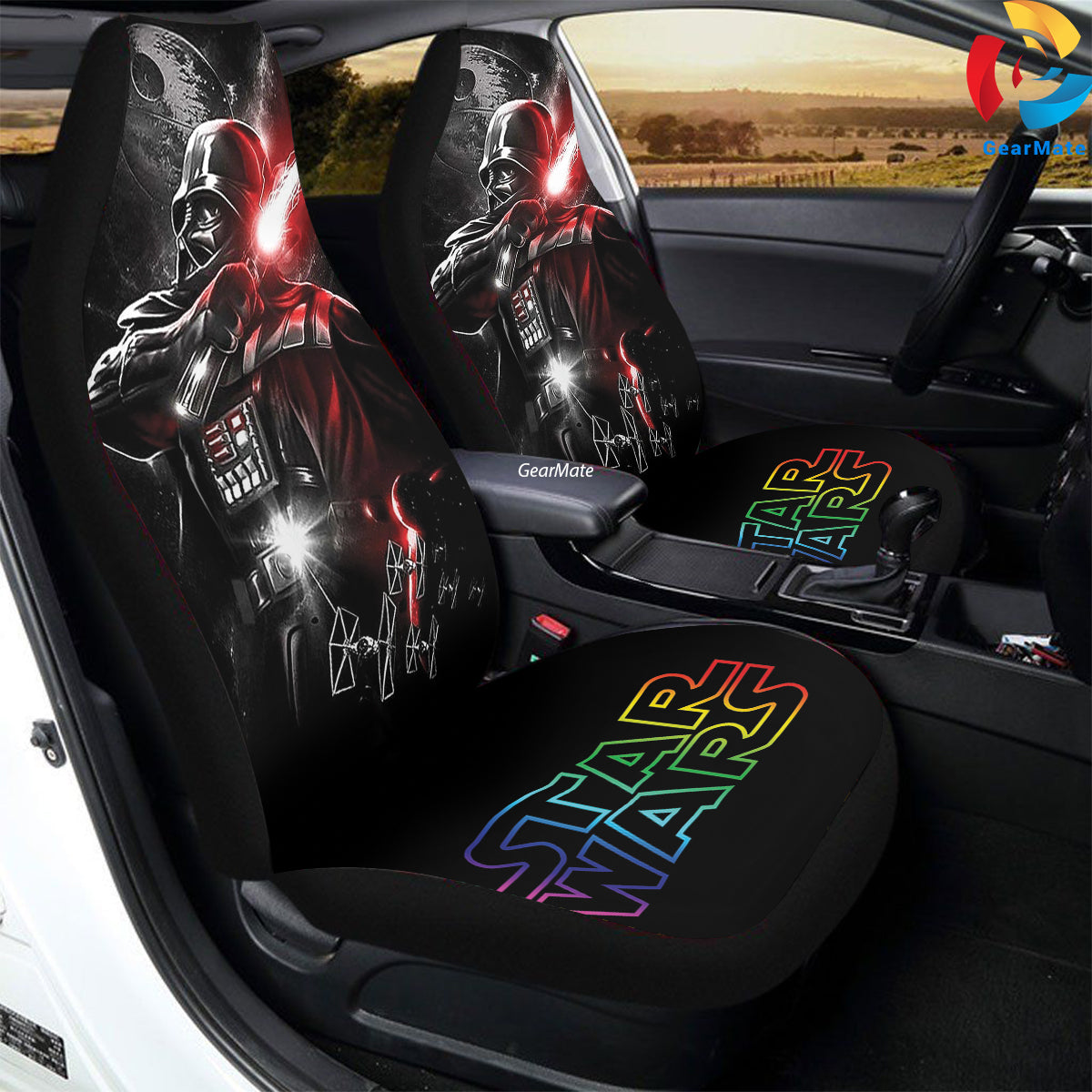 Darth Vader Car Seat Covers – High Quality Graphic and Polar Fleece Protector Set