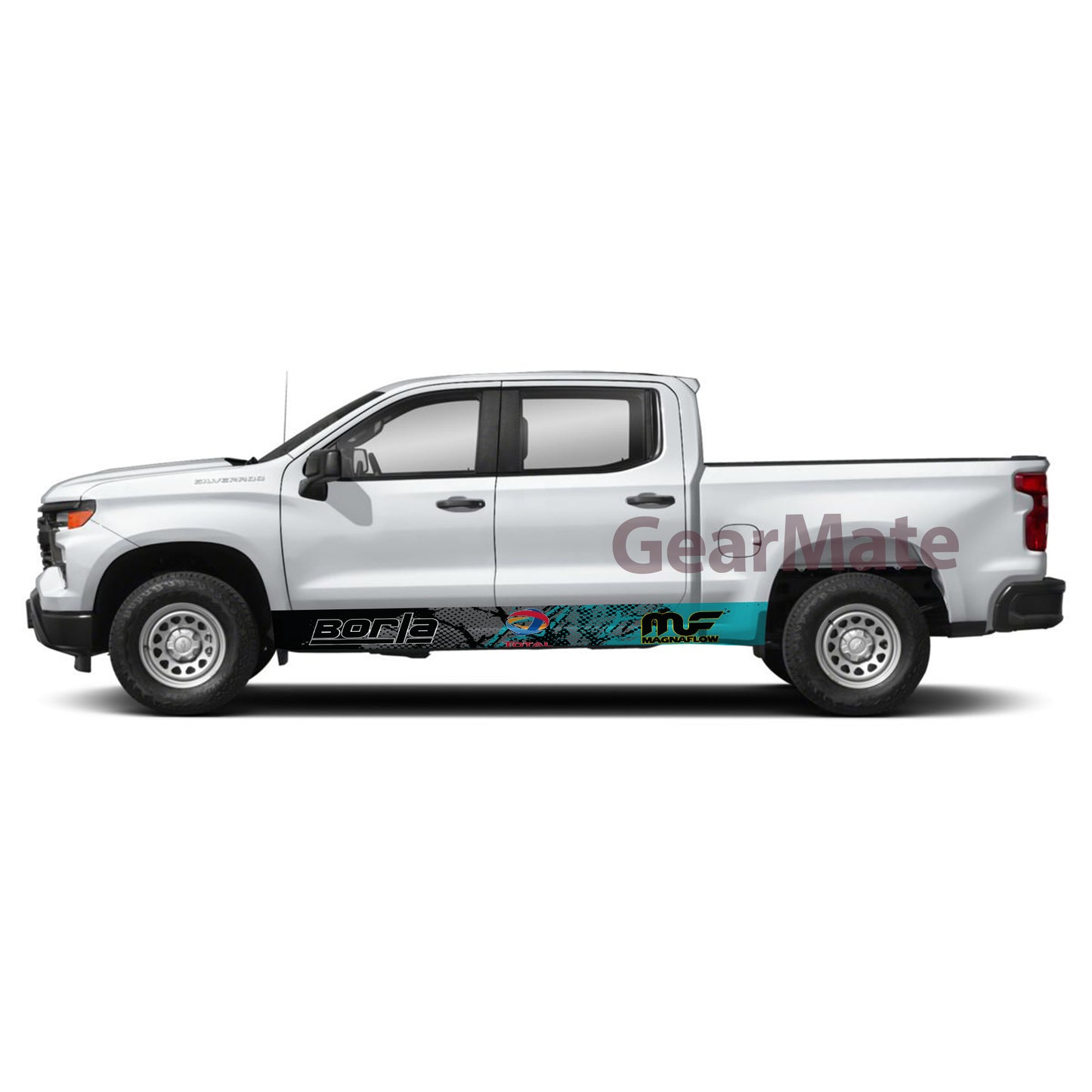 Racing Green Total Rocker Panel Graphic Decal Kit (Left & Right Sides) - High Quality Vinyl for Trucks & SUVs