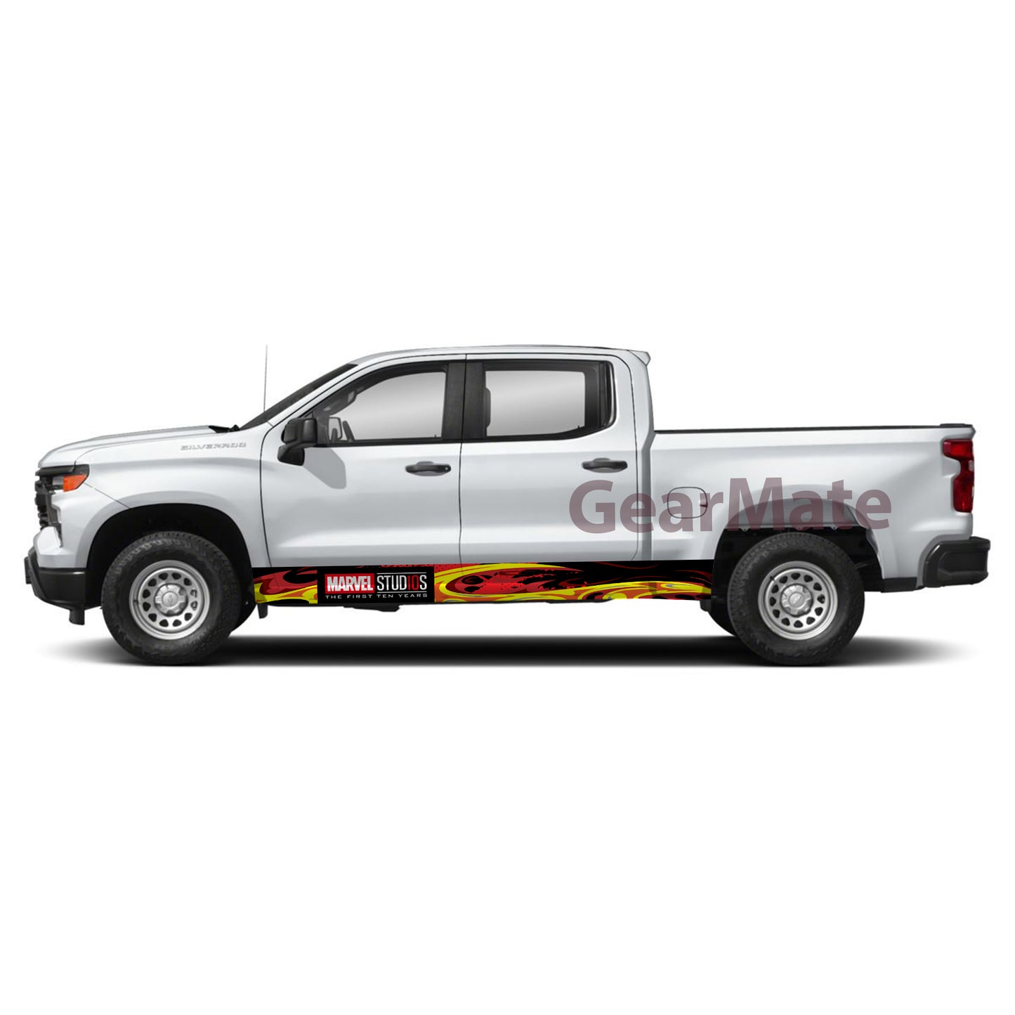 Racing Fire Marvel First 10 Years What If Rocker Panel Graphic Decal Kit (Left & Right Sides) - High Quality Vinyl for Trucks & SUVs