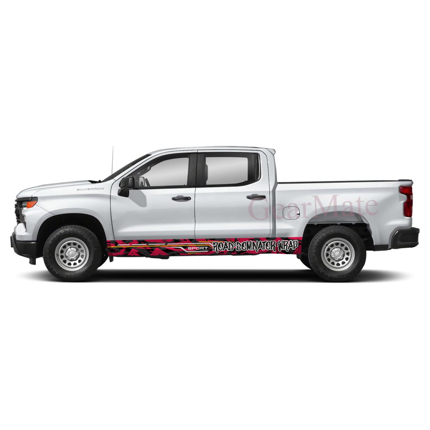 Road Dominator Wrap Rocker Panel Graphic Decal Kit (Left & Right Sides) - High Quality Vinyl for Trucks & SUVs