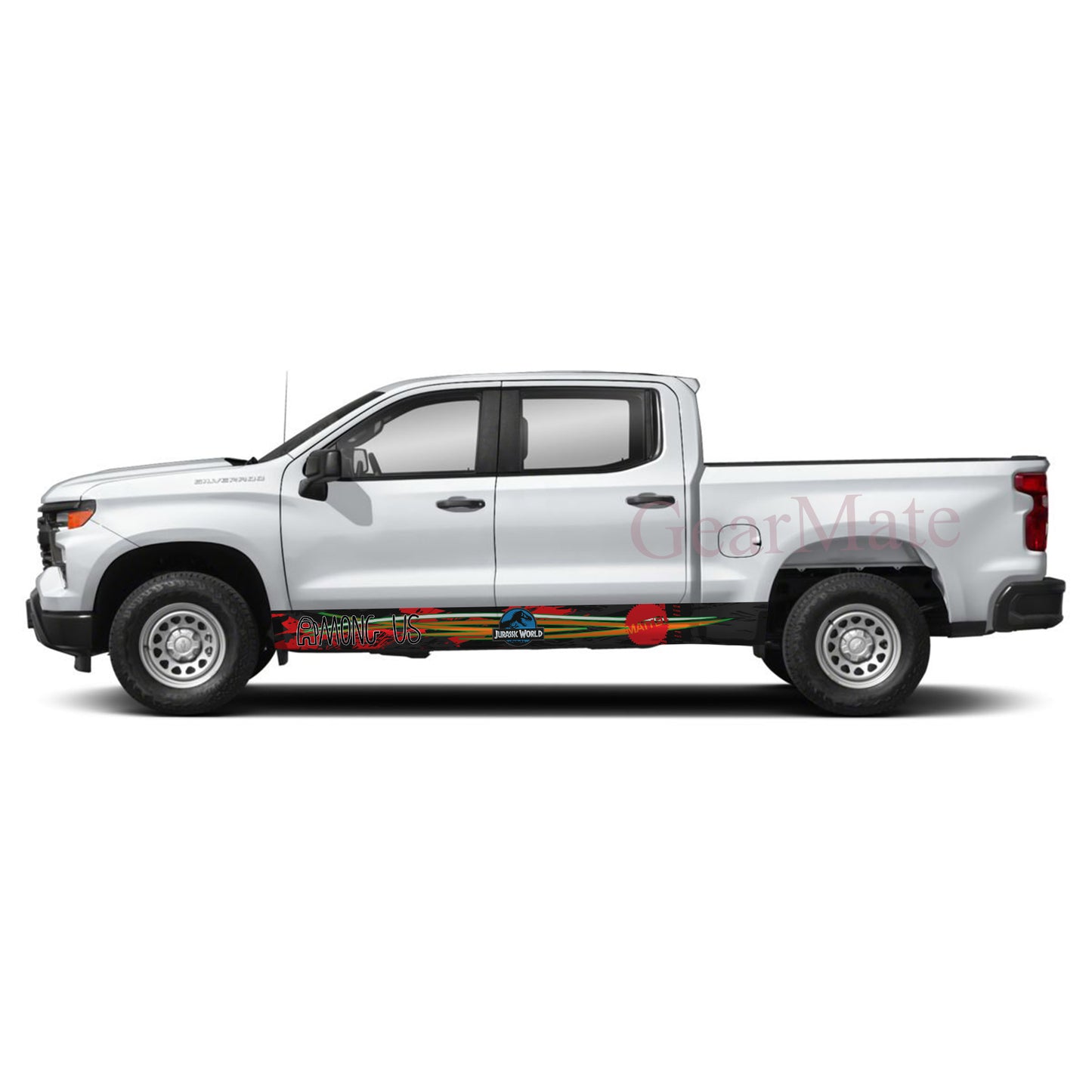 Mattel Games Rocker Panel Graphic Decal Kit (Left & Right Sides) - High Quality Vinyl for Trucks & SUVs