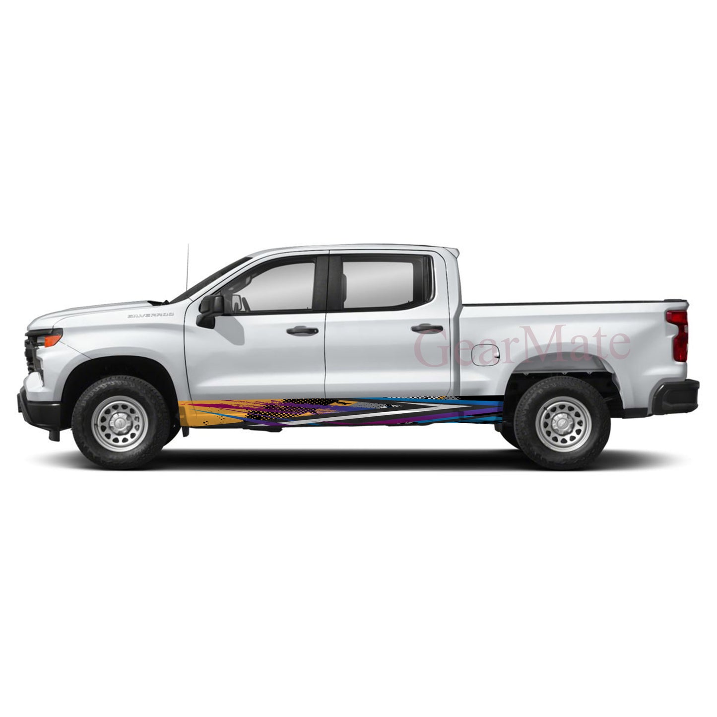 Sport Purple Orange Panel Graphic Decal Kit (Left & Right Sides) - High Quality Vinyl for Trucks & SUVs