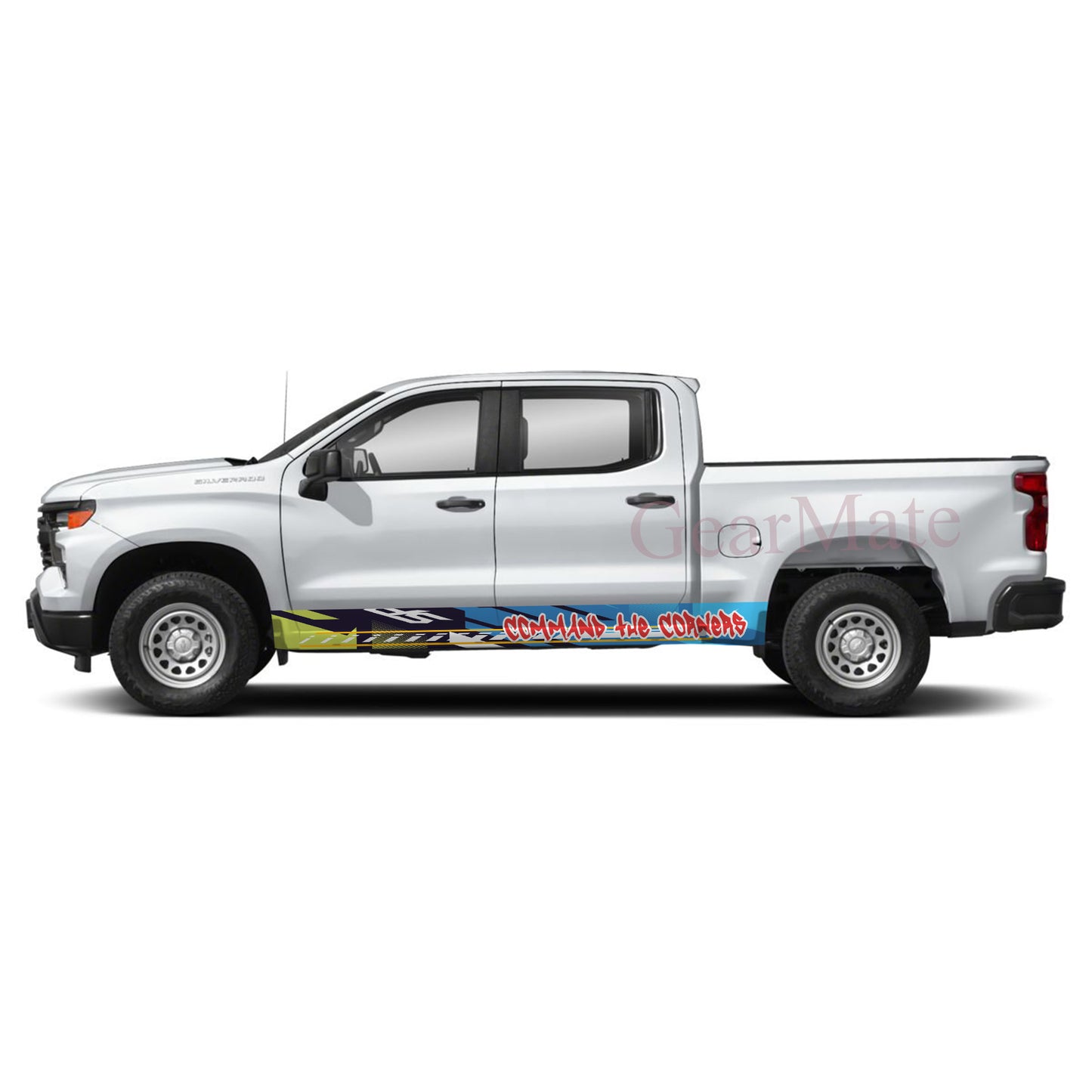 Command the Corners Rocker Panel Graphic Decal Kit (Left & Right Sides) - High Quality Vinyl for Trucks & SUVs
