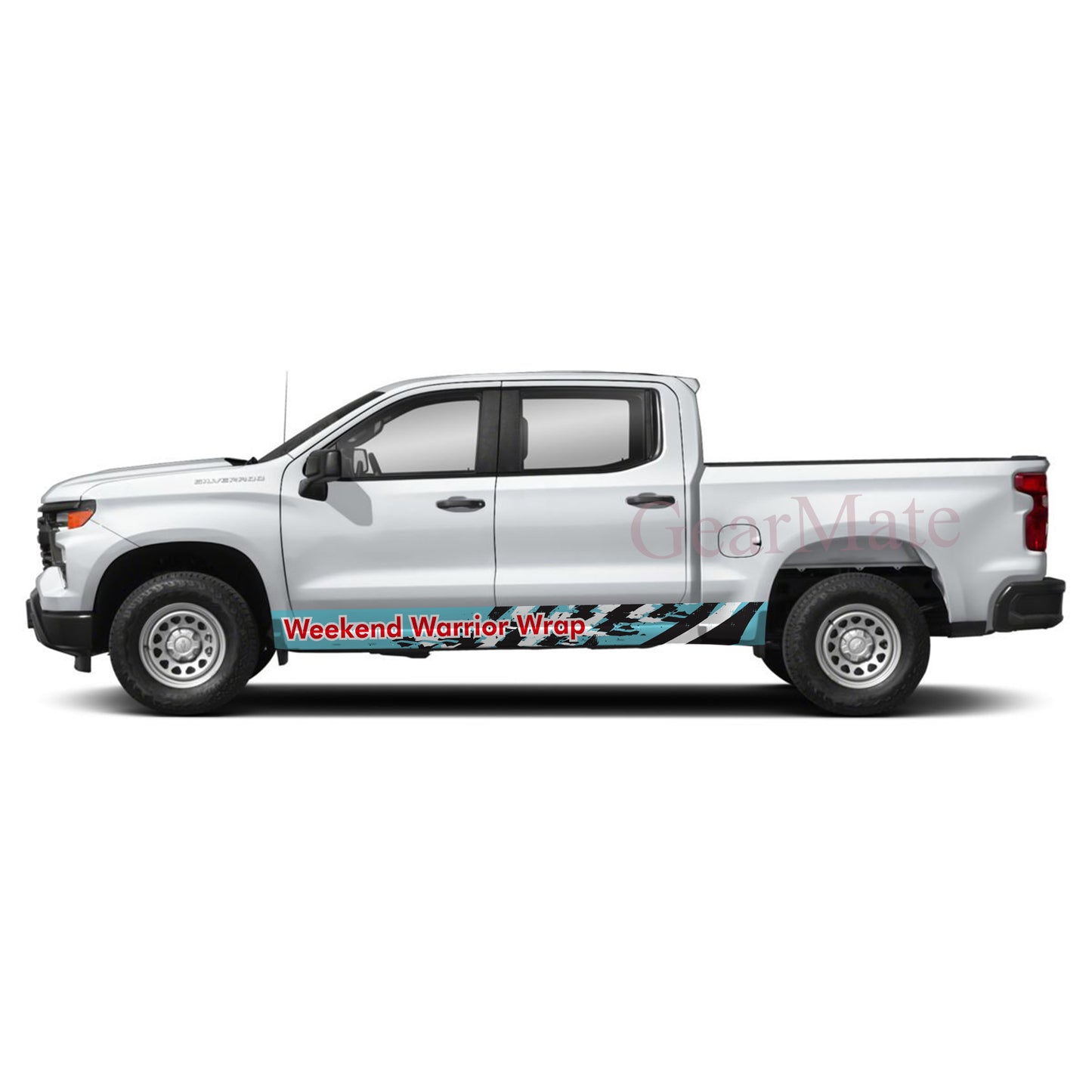 Weekend Warrior Wrap Rocker Panel Graphic Decal Kit (Left & Right Sides) - High Quality Vinyl for Trucks & SUVs
