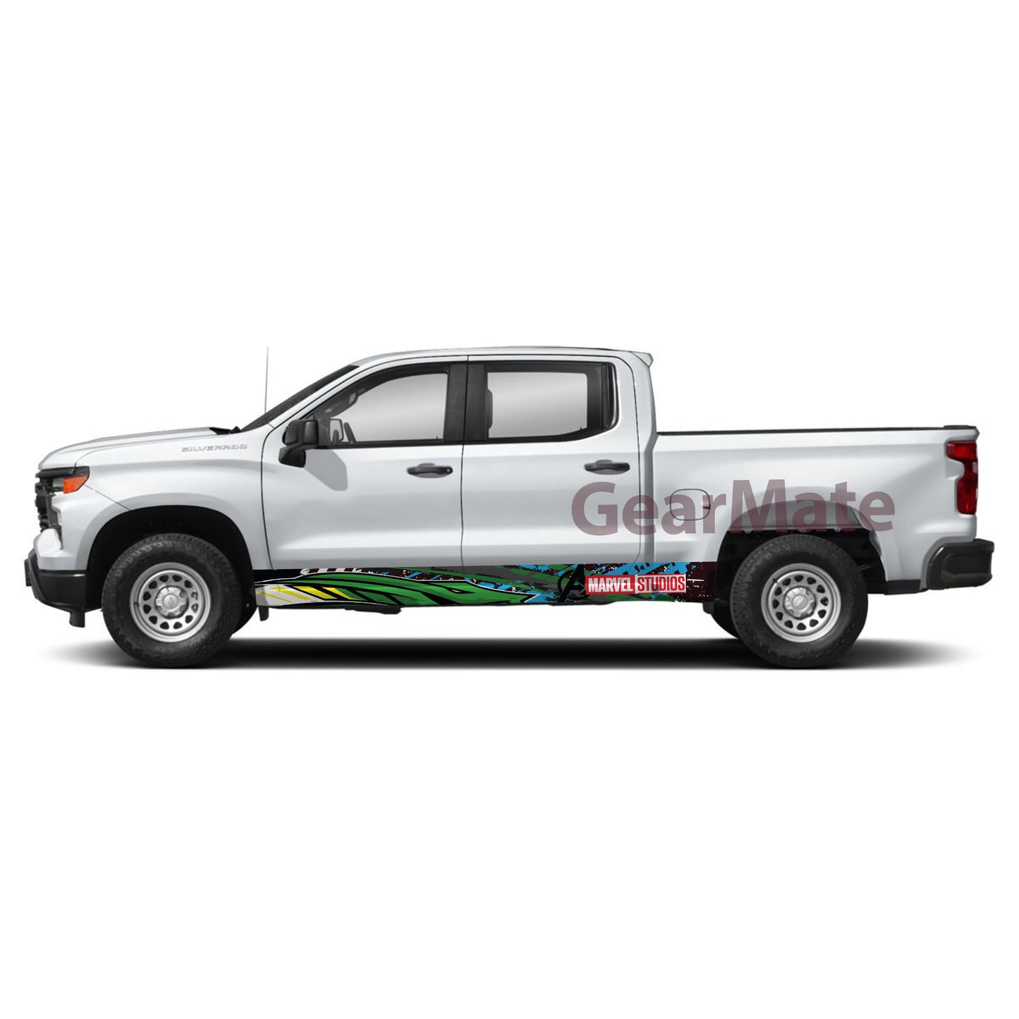 Racing Snake Marvel Avengers Rocker Panel Graphic Decal Kit (Left & Right Sides) - High Quality Vinyl for Trucks & SUVs
