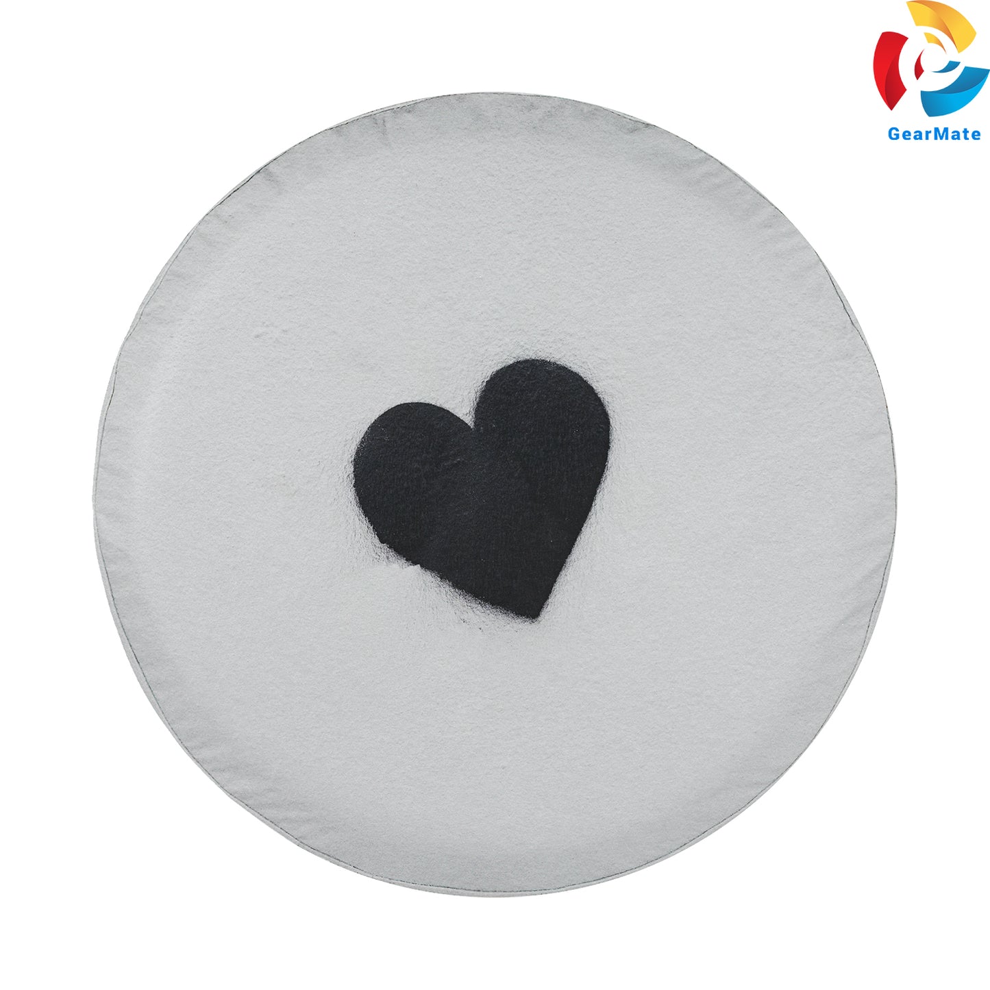 Black Heart Love Spare Tire Cover – Premium Waterproof UV Resistant Protector