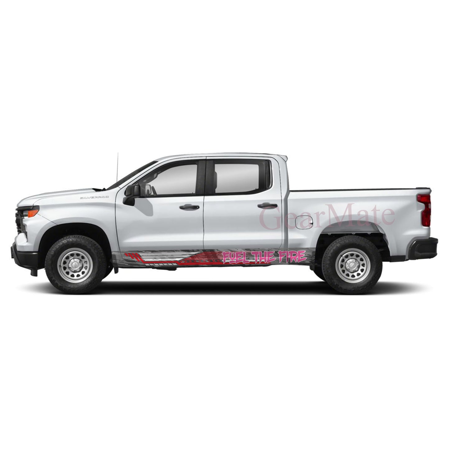 Fuel The Fire Rocker Panel Graphic Decal Kit (Left & Right Sides) - High Quality Vinyl for Trucks & SUVs