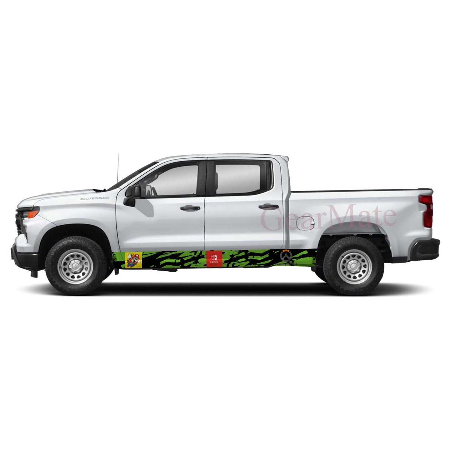 Nintendo Switch Games Rocker Panel Graphic Decal Kit (Left & Right Sides) - High Quality Vinyl for Trucks & SUVs