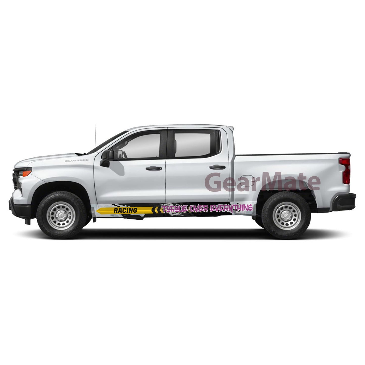 Torque Over Everything Rocker Panel Graphic Decal Kit (Left & Right Sides) - High Quality Vinyl for Trucks & SUVs