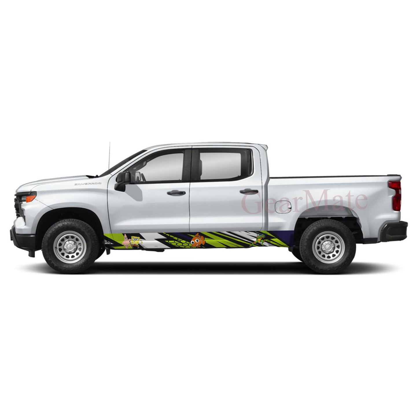 Pole Position Nemo Rocker Panel Graphic Decal Kit (Left & Right Sides) - High Quality Vinyl for Trucks & SUVs