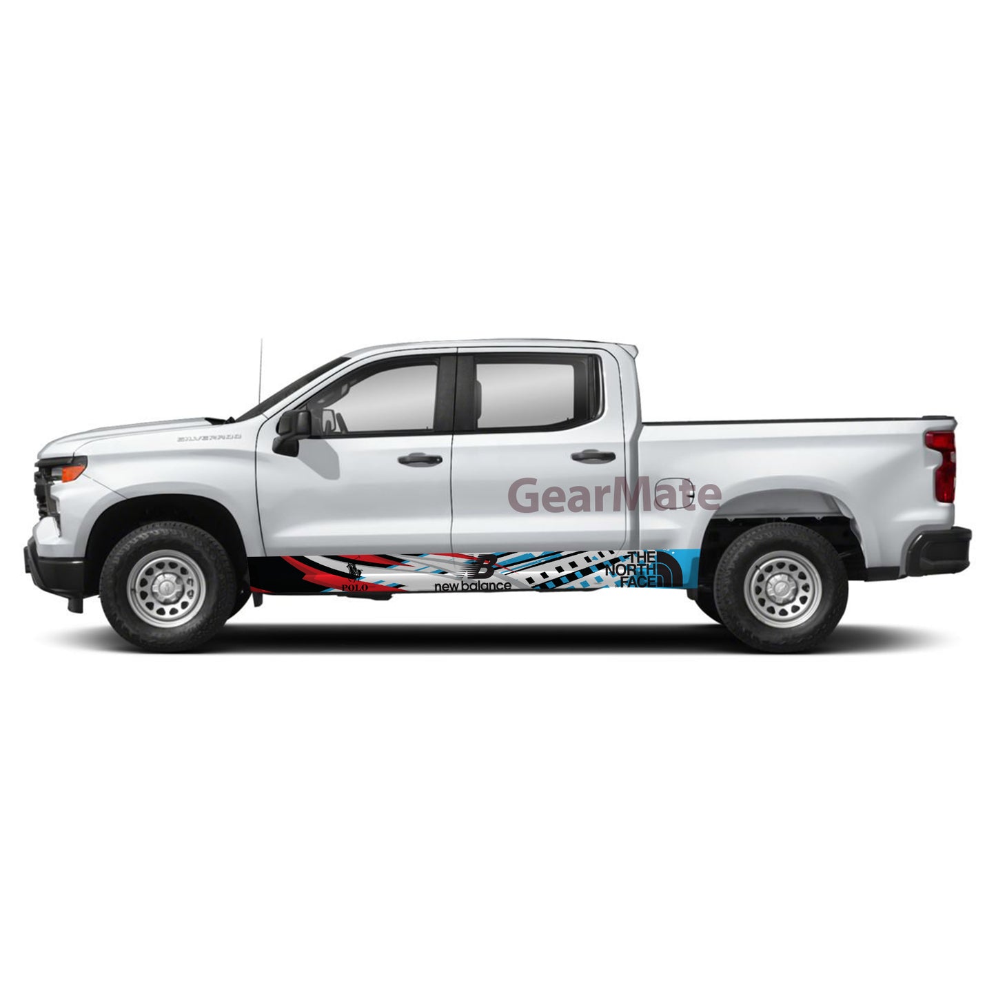 New Balance Fashion Rocker Panel Graphic Decal Kit (Left & Right Sides) - High Quality Vinyl for Trucks & SUVs