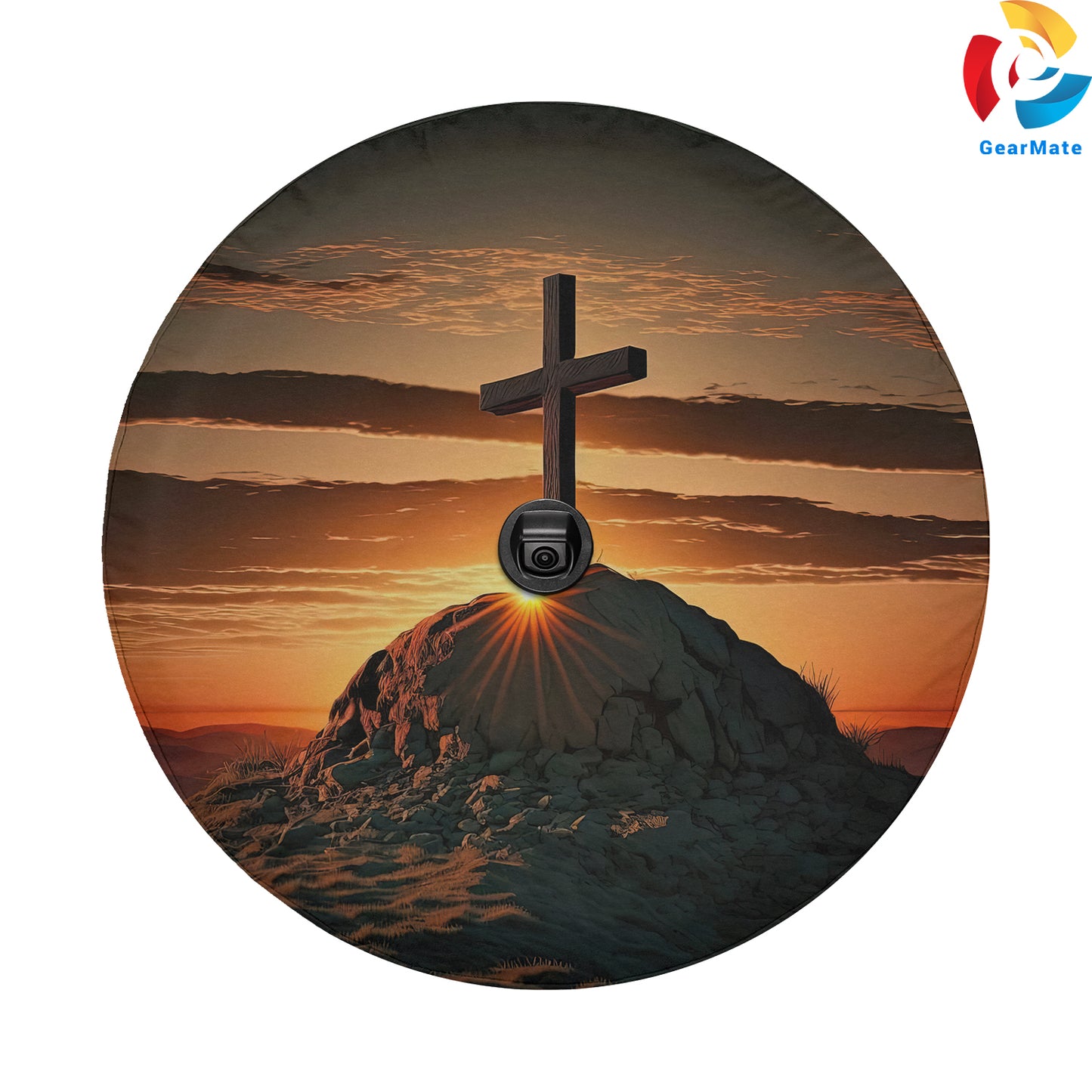 Jesus Cross Spare Tire Cover – Premium Waterproof UV Resistant Protector