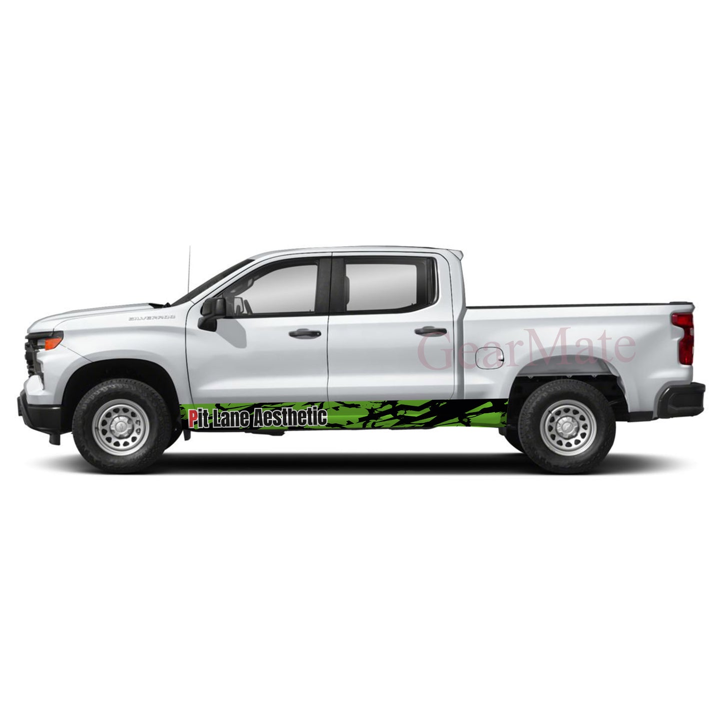 Pit Lane Aesthetic Rocker Panel Graphic Decal Kit (Left & Right Sides) - High Quality Vinyl for Trucks & SUVs
