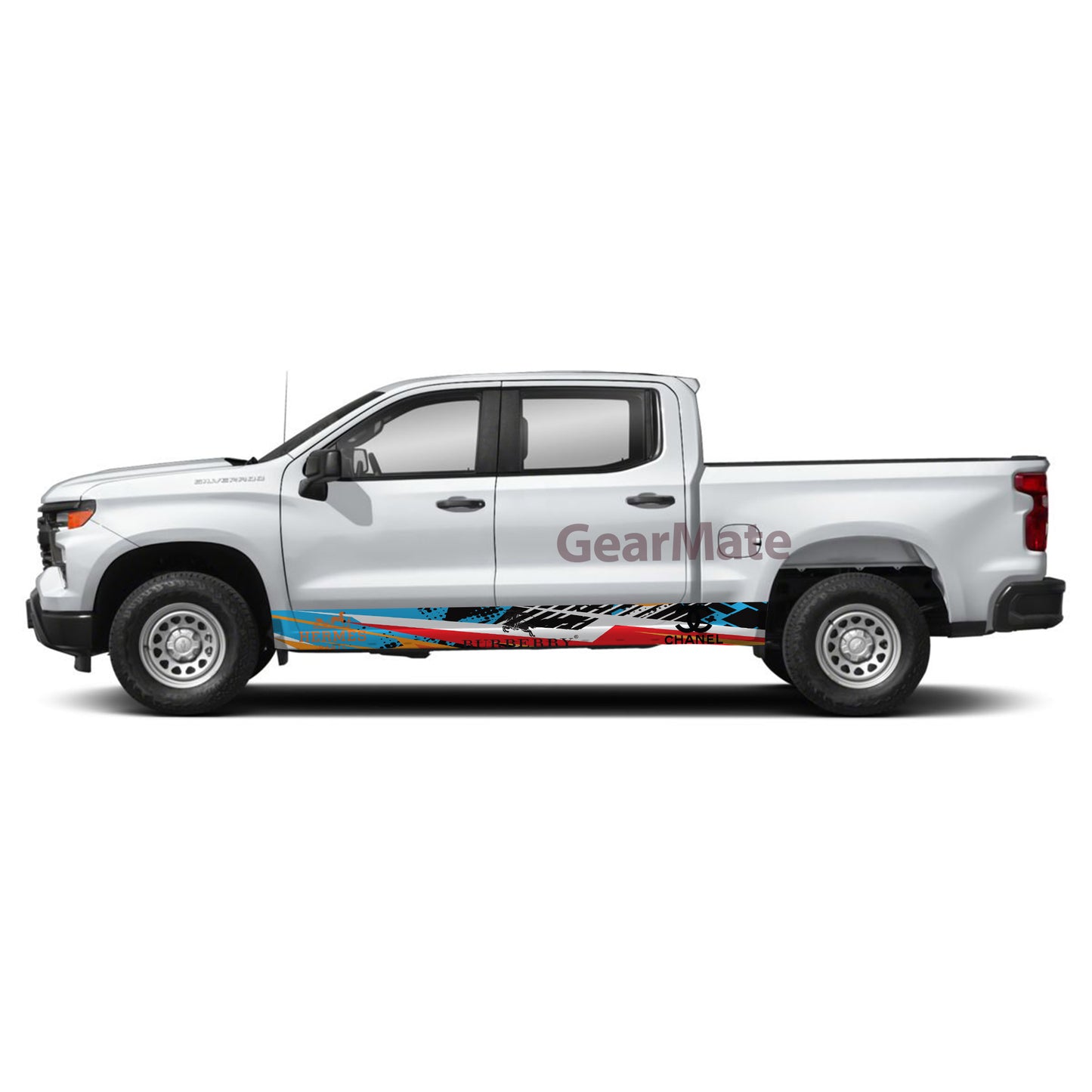 Burberry Rocker Panel Graphic Decal Kit (Left & Right Sides) - High Quality Vinyl for Trucks & SUVs