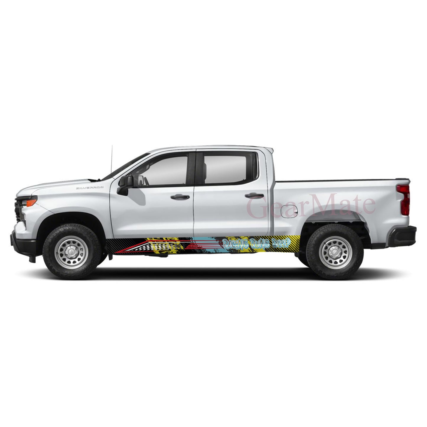 Built for Battle Rocker Panel Graphic Decal Kit (Left & Right Sides) - High Quality Vinyl for Trucks & SUVs