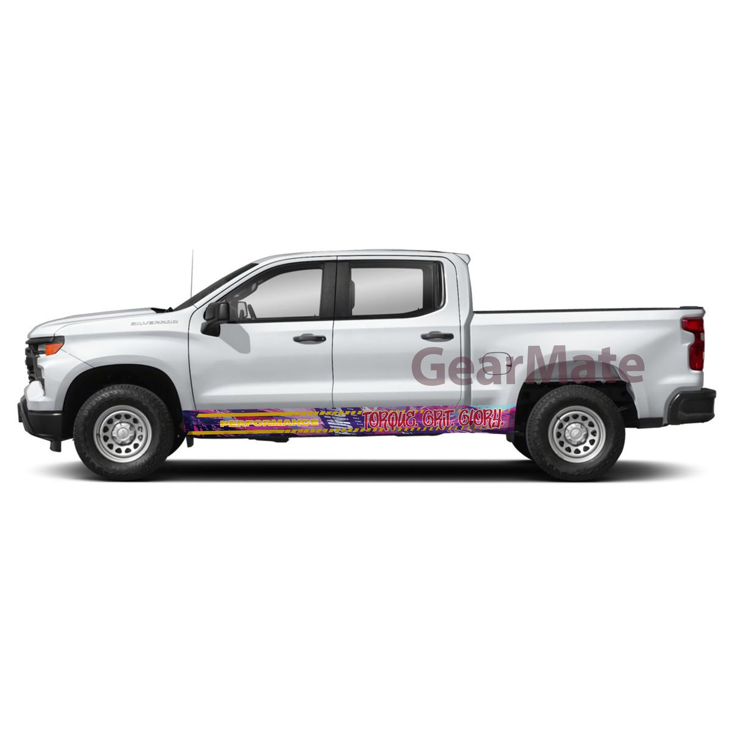 Torque Grit Glory Rocker Panel Graphic Decal Kit (Left & Right Sides) - High Quality Vinyl for Trucks & SUVs