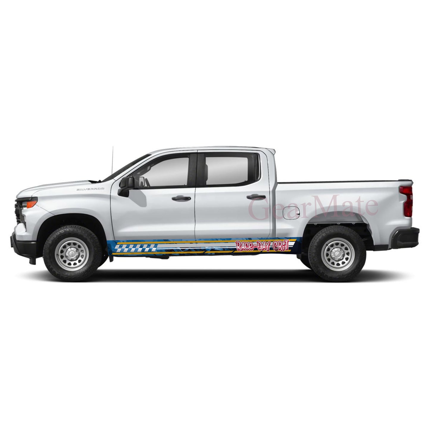 Race-Day Grit Rocker Panel Graphic Decal Kit (Left & Right Sides) - High Quality Vinyl for Trucks & SUVs
