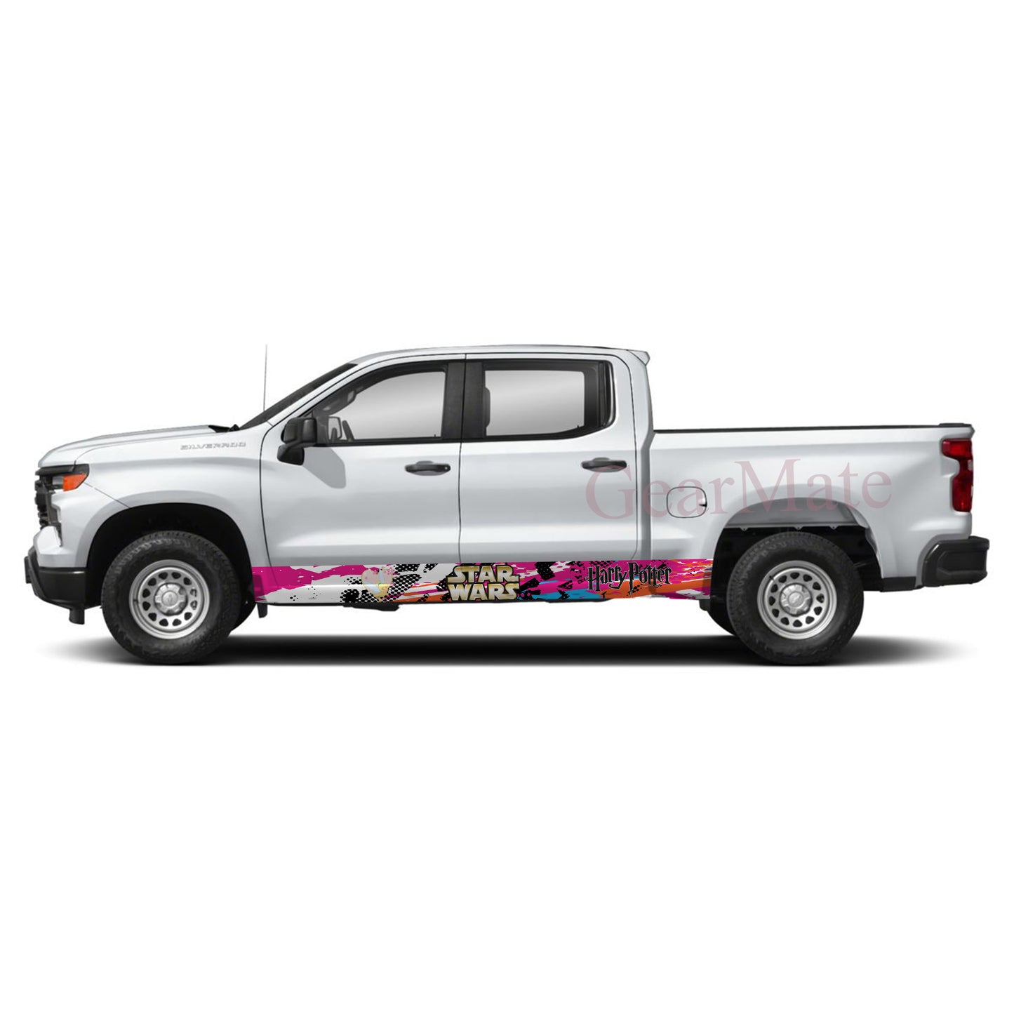 Speed POB Starwars Rocker Panel Graphic Decal Kit (Left & Right Sides) - High Quality Vinyl for Trucks & SUVs