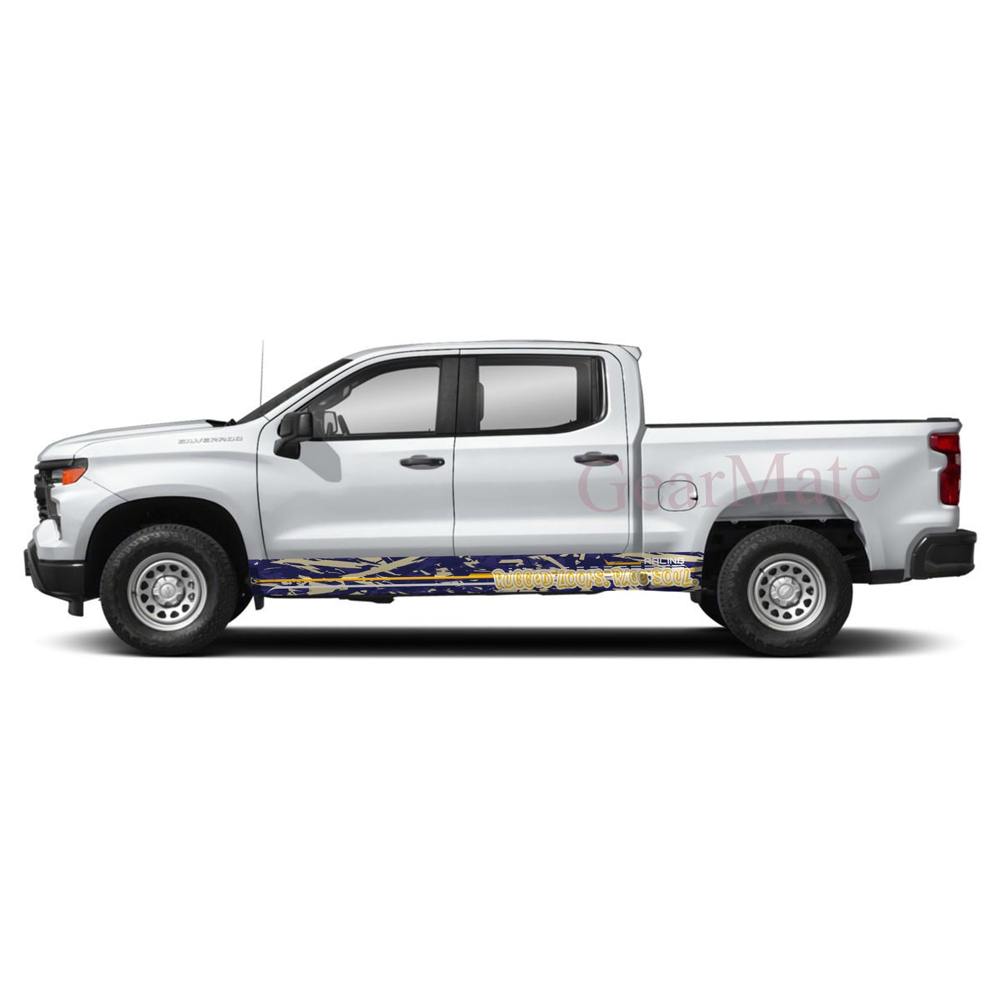 Rugged Looks Race Soul Rocker Panel Graphic Decal Kit (Left & Right Sides) - High Quality Vinyl for Trucks & SUVs