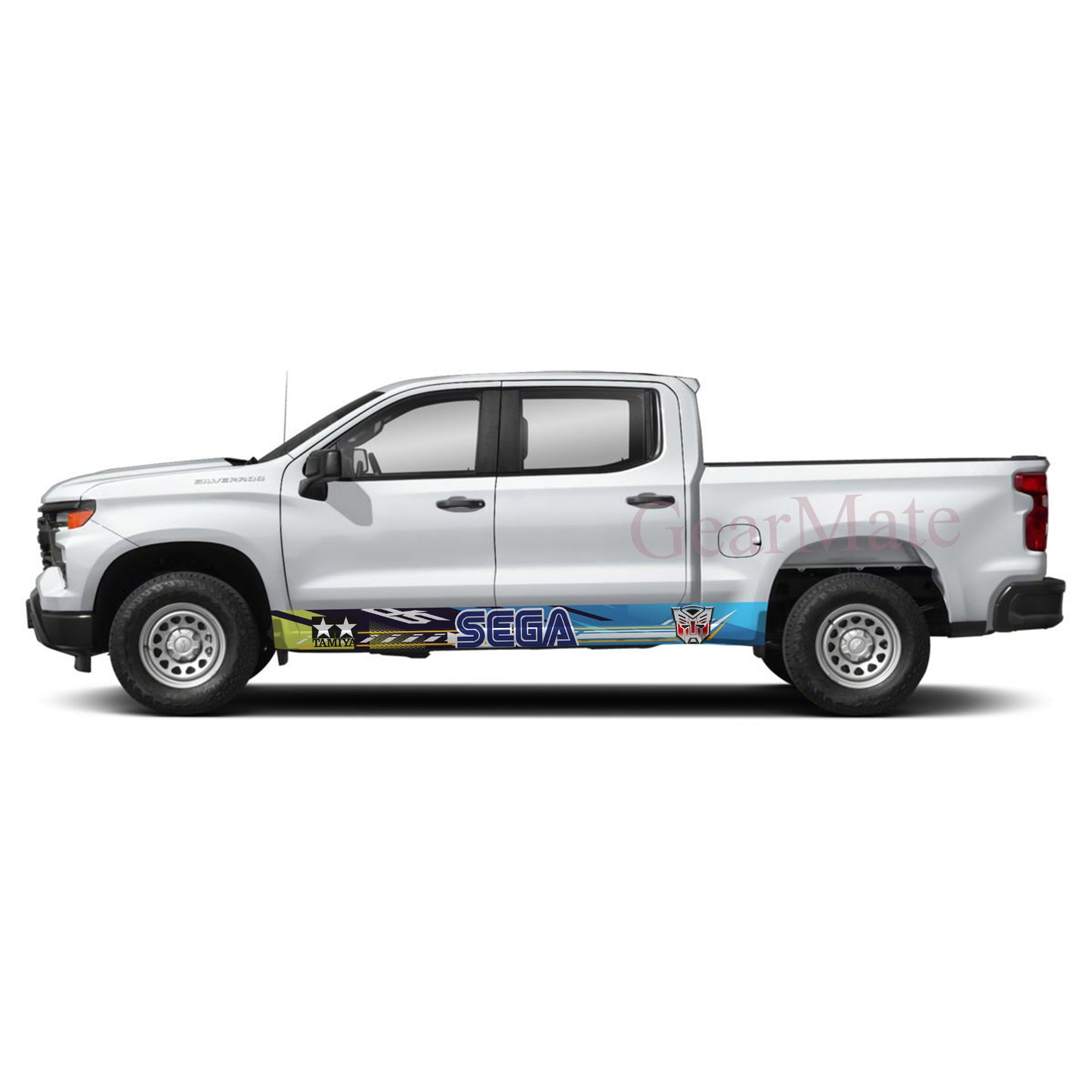 Sega Games Rocker Panel Graphic Decal Kit (Left & Right Sides) - High Quality Vinyl for Trucks & SUVs