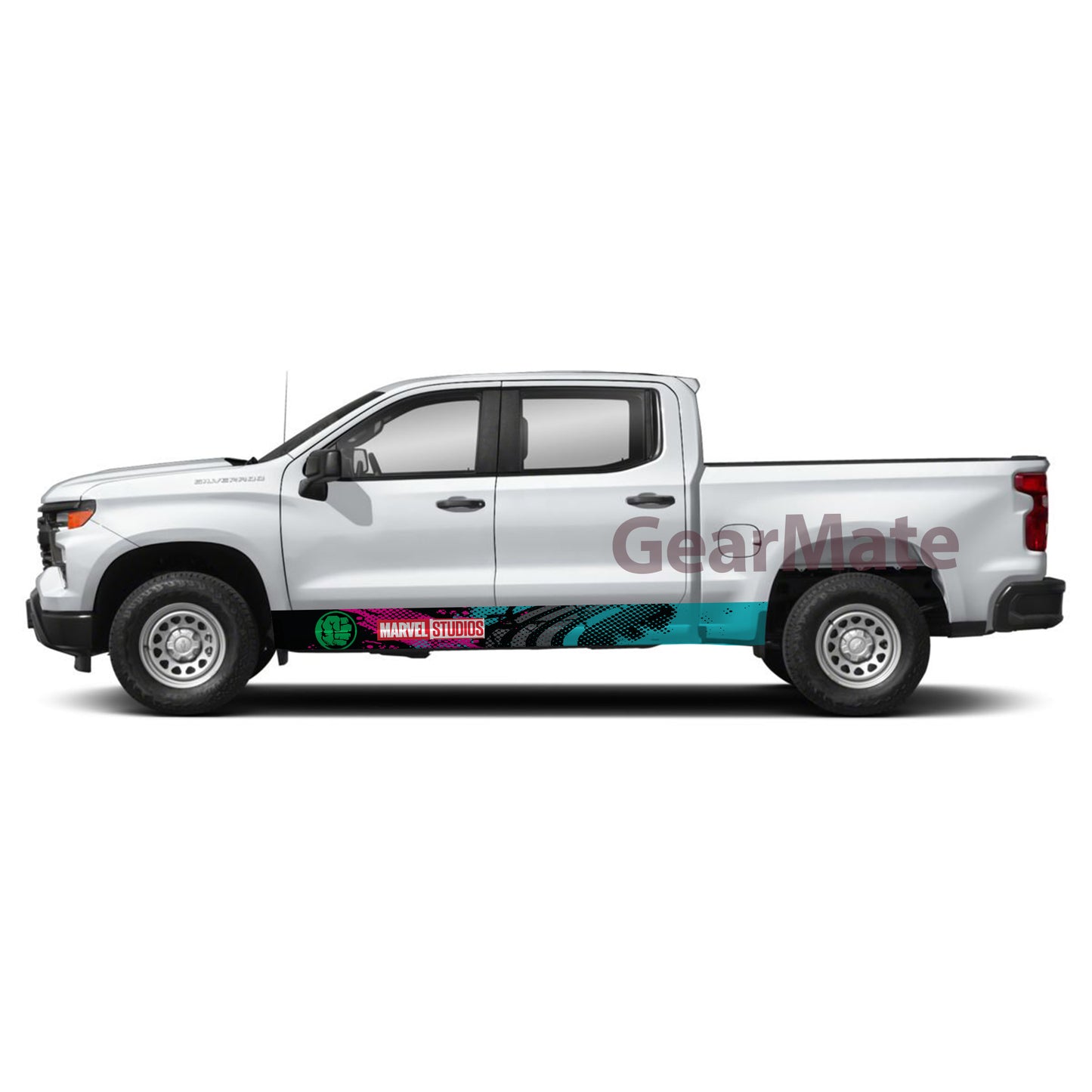 Racing Marvel Hulk What If Rocker Panel Graphic Decal Kit (Left & Right Sides) - High Quality Vinyl for Trucks & SUVs