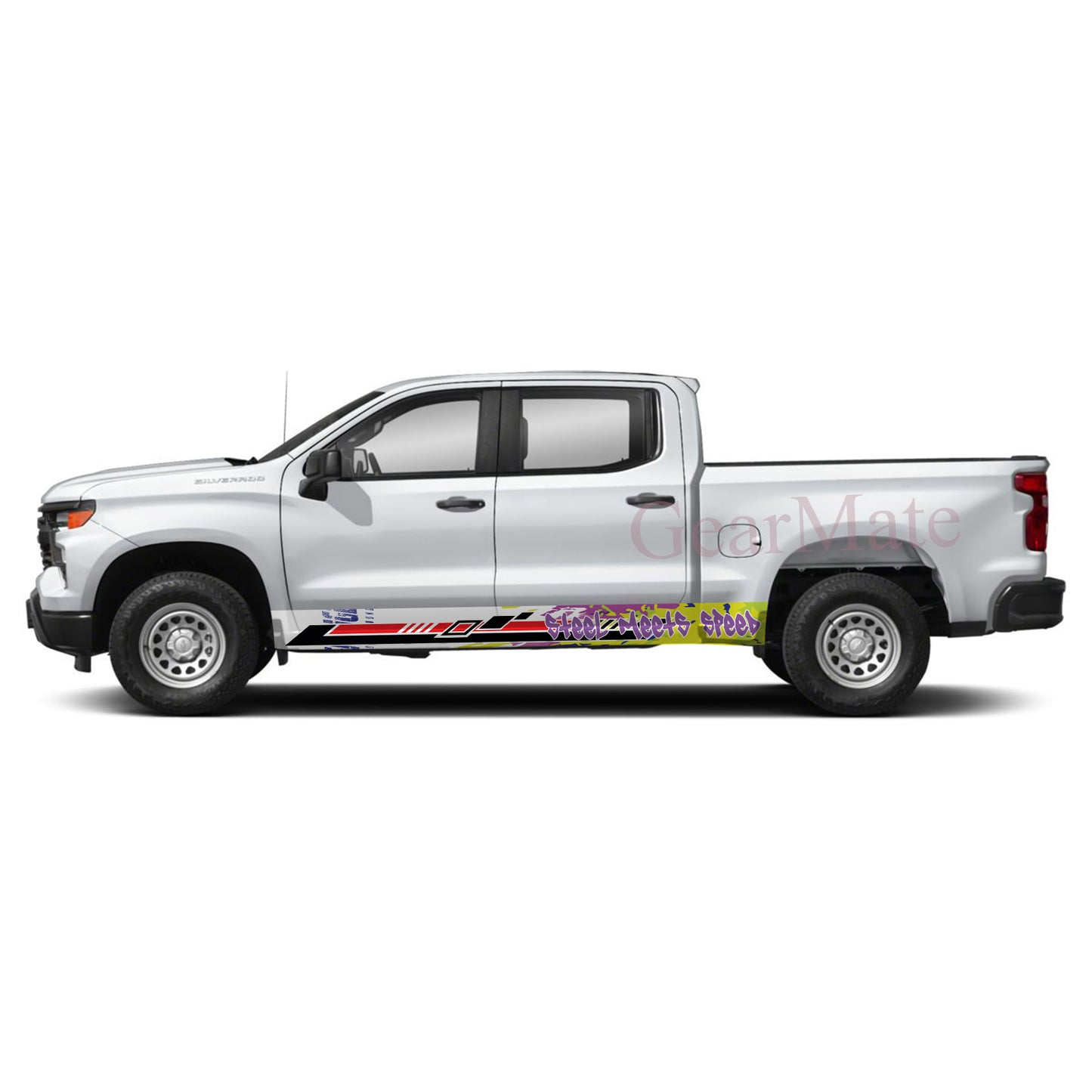 Throttle Grip Go Rocker Panel Graphic Decal Kit (Left & Right Sides) - High Quality Vinyl for Trucks & SUVs