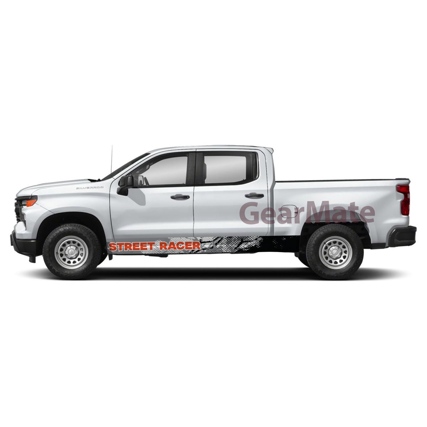 Sport Street Racer Rocker Panel Graphic Decal Kit (Left & Right Sides) - High Quality Vinyl for Trucks & SUVs