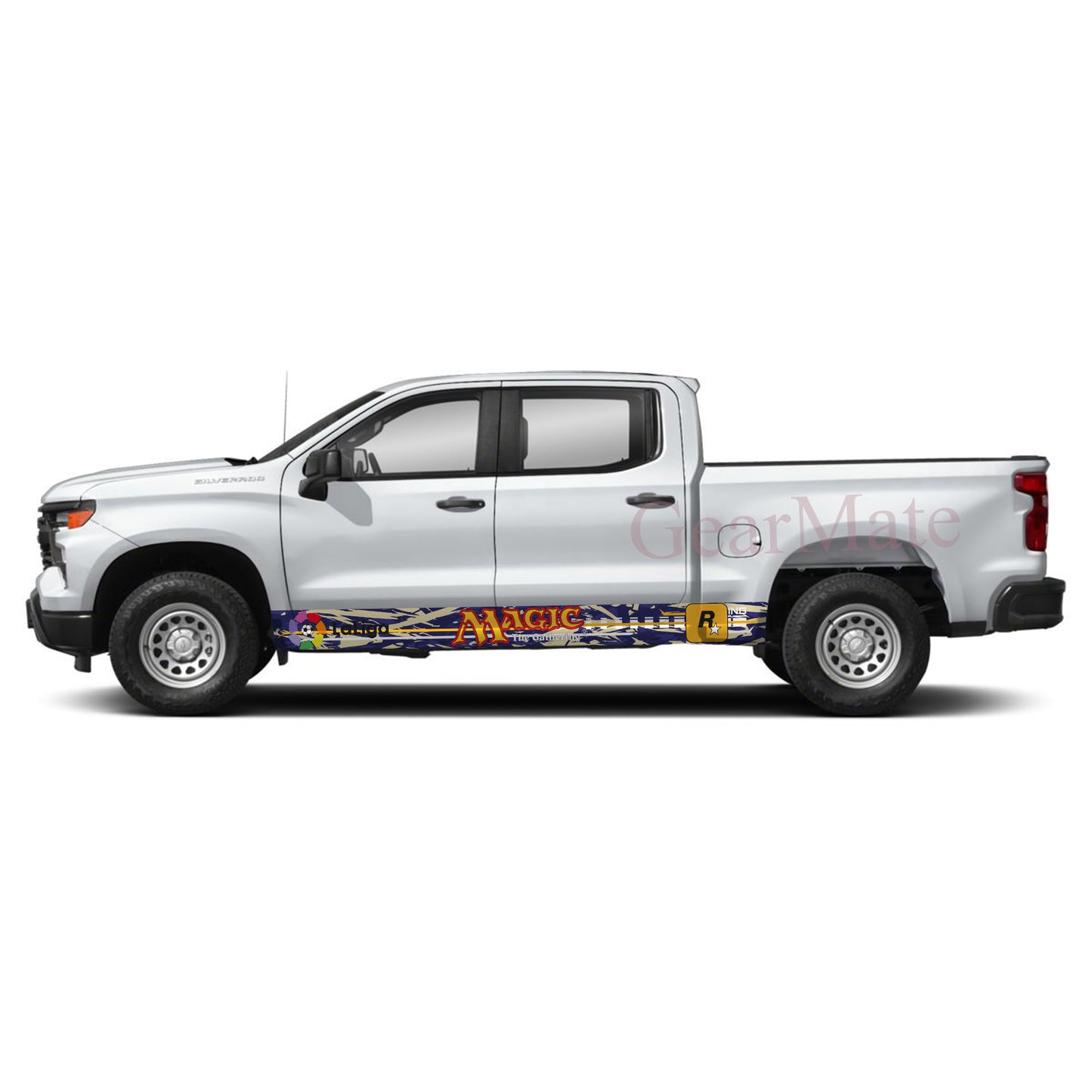 Magic The Gathering Games Rocker Panel Graphic Decal Kit (Left & Right Sides) - High Quality Vinyl for Trucks & SUVs