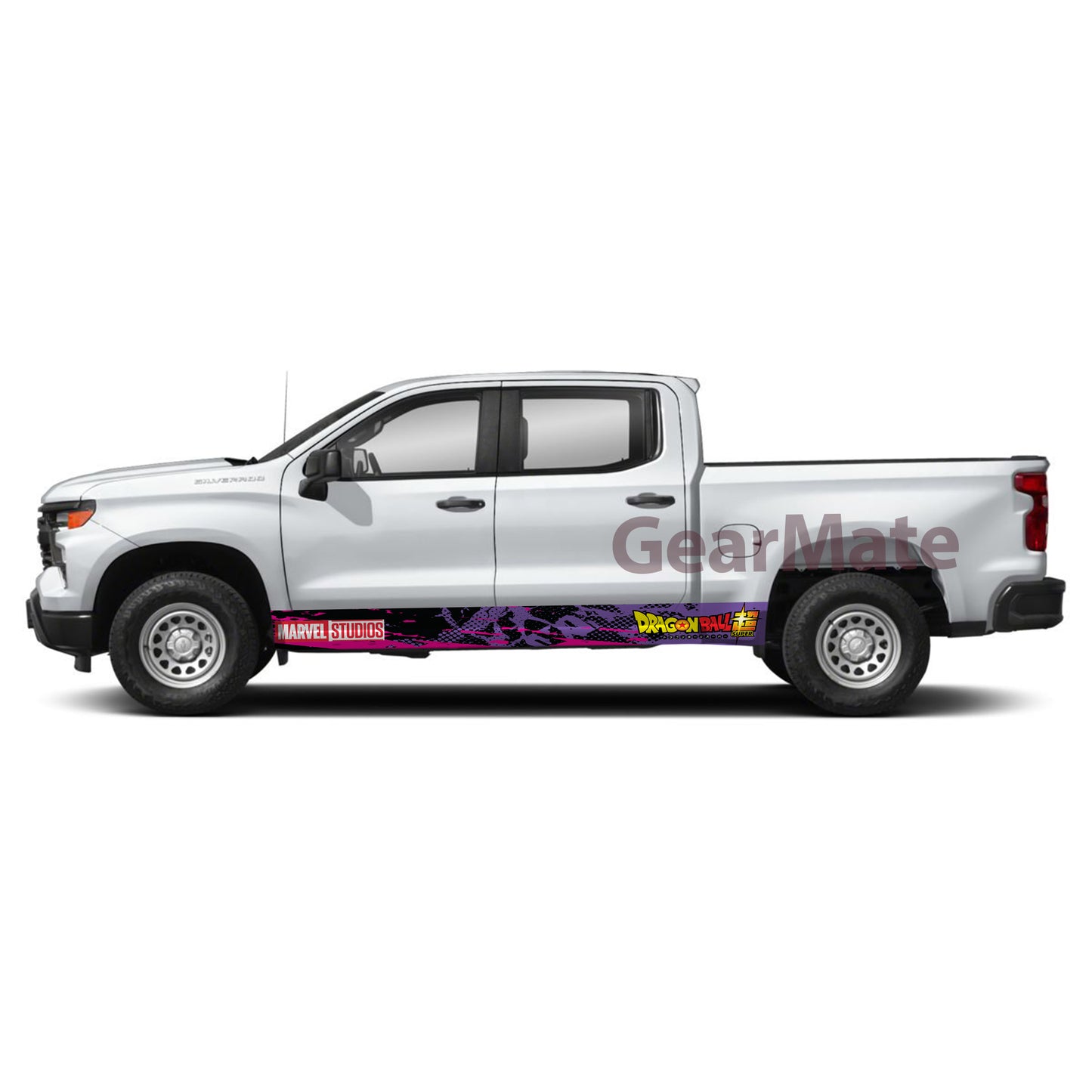 Sport PP Marvel Dragon Ball Super Rocker Panel Graphic Decal Kit (Left & Right Sides) - High Quality Vinyl for Trucks & SUVs