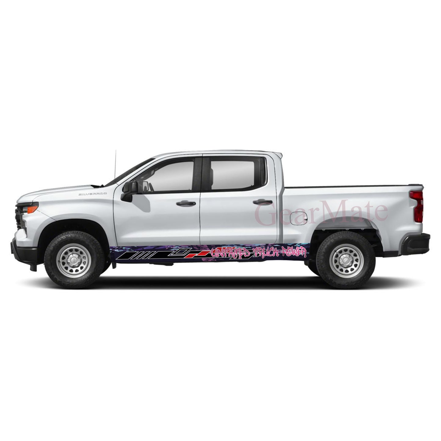 Untamed Truck Power Rocker Panel Graphic Decal Kit (Left & Right Sides) - High Quality Vinyl for Trucks & SUVs