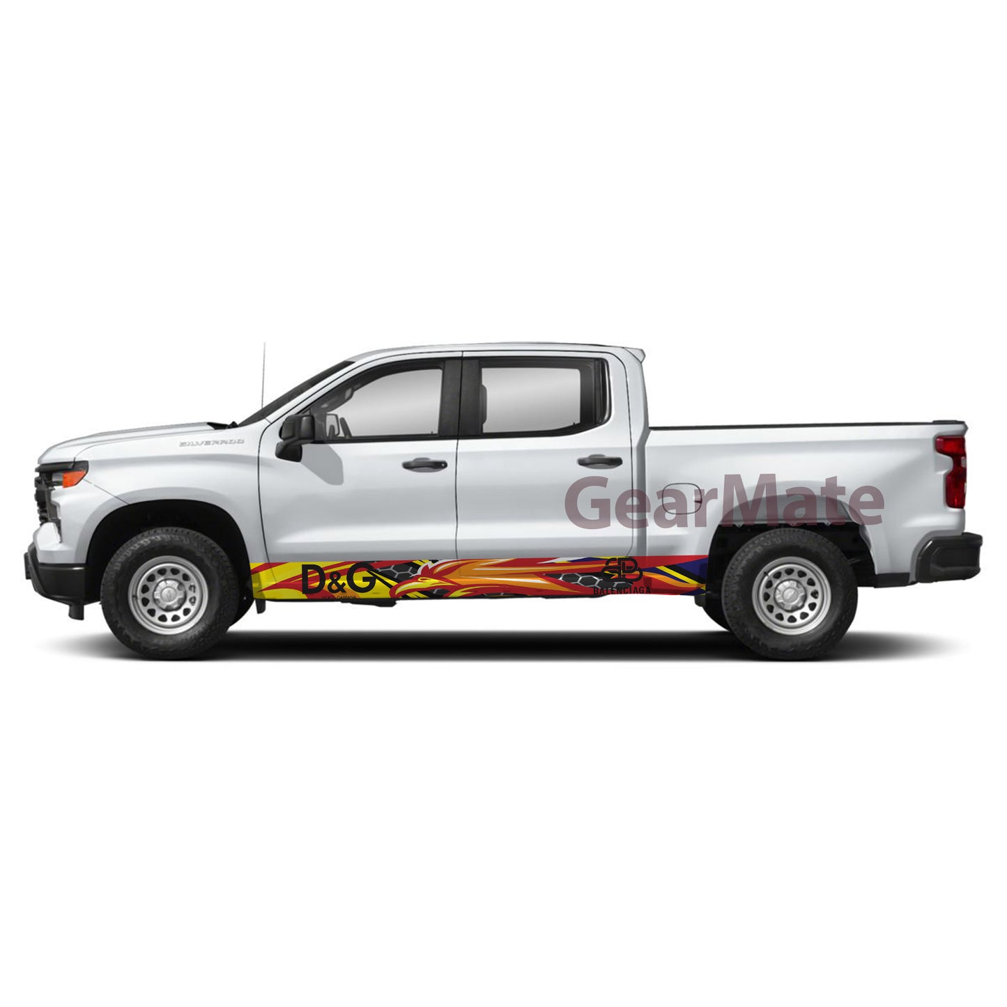 D&G Rocker Panel Graphic Decal Kit (Left & Right Sides) - High Quality Vinyl for Trucks & SUVs