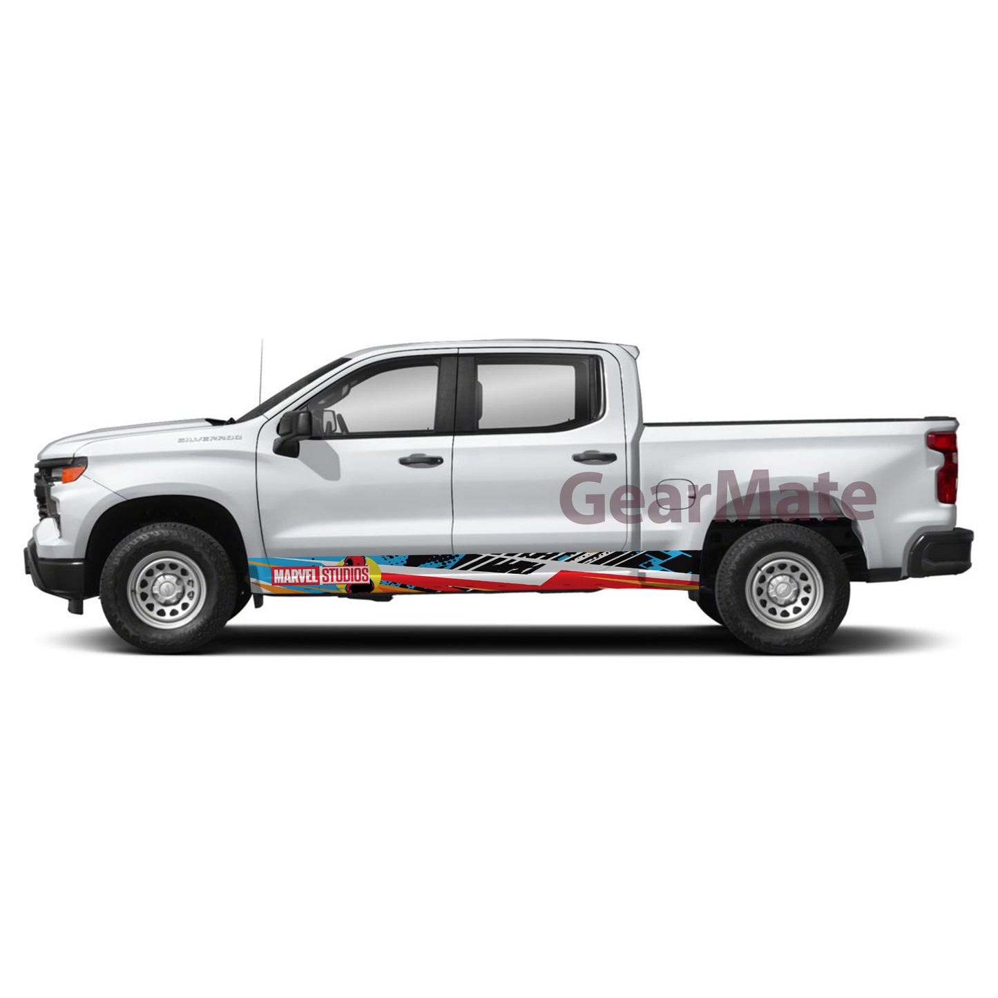 Sport Marvel Deadpool Rocker Panel Graphic Decal Kit (Left & Right Sides) - High Quality Vinyl for Trucks & SUVs