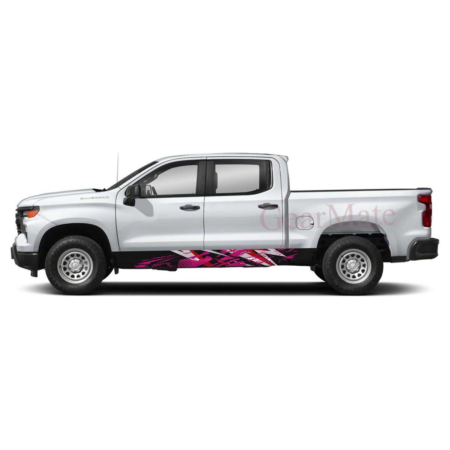 Racing Stripe Paint PB Rocker Panel Graphic Decal Kit (Left & Right Sides) - High Quality Vinyl for Trucks & SUVs